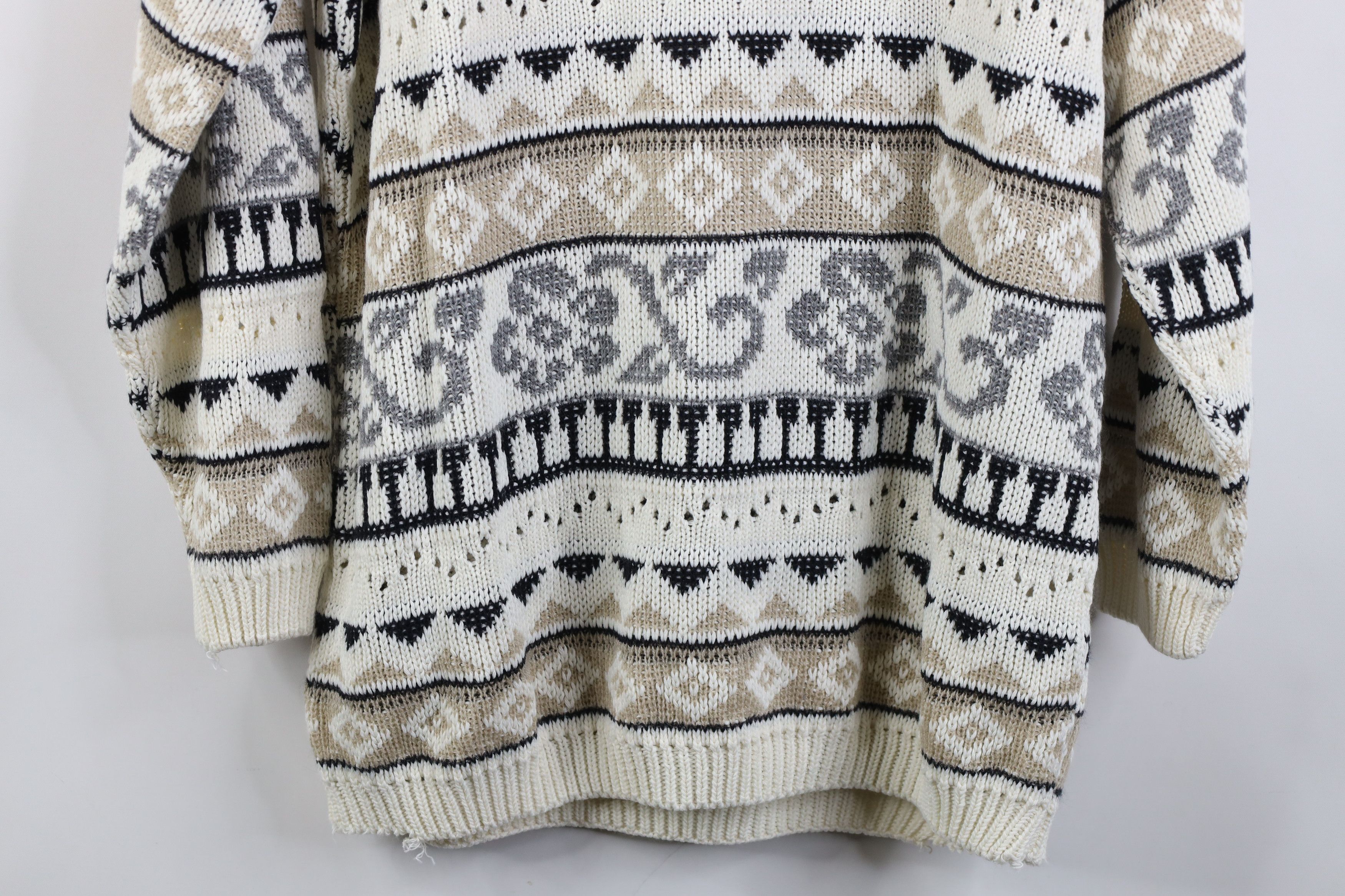 Vintage Vintage 90s Streetwear Fair Isle Knit Collared Sweater USA Size S / US 4 / IT 40 - 13 Thumbnail