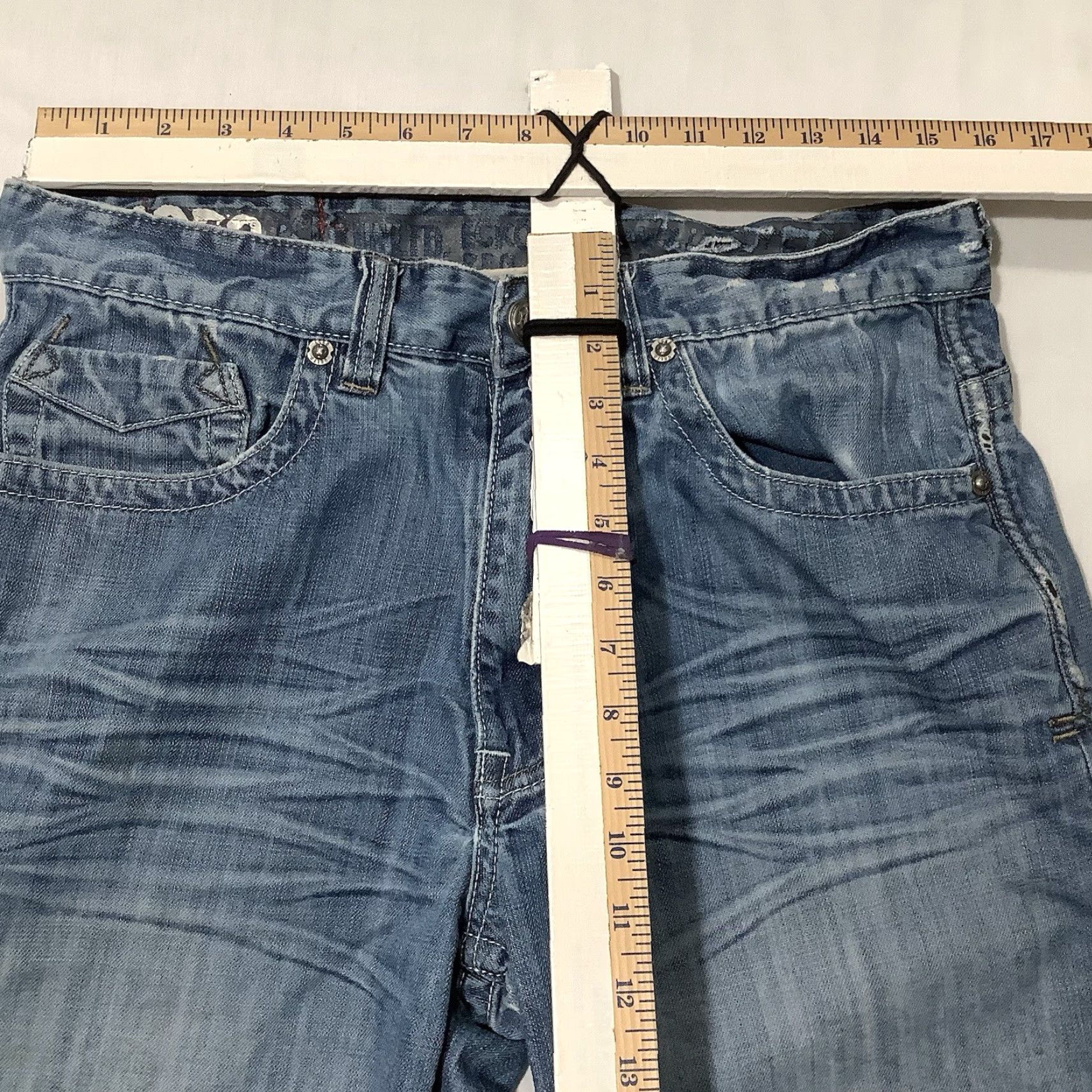 Ecko Unltd. VINTAGE Ecko Unltd Shorts Mens 32 Blue Denim Loose Fit Embroidered Pockets 90s Hip Hop Streetwear Comfortable Casual Denim Shorts Mens Regular Blue Size US 32 / EU 48 - 7 Thumbnail