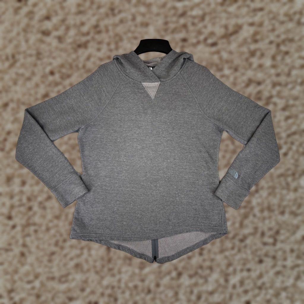 The North Face The North Face Hoodie Womens Medium Gray Back Zip Cotton French Terry Sweater Size M / US 6-8 / IT 42-44 - 1 Thumbnail