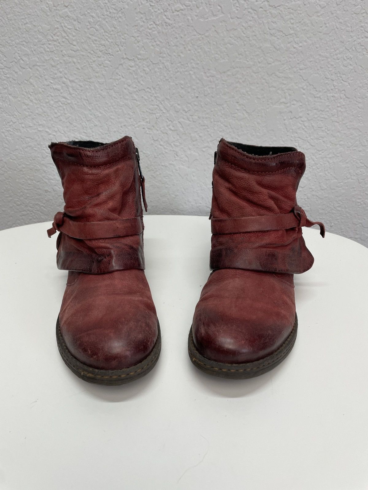 A.S.98 Vintage Italian AS 98 Rick Owens Style Leather Biker Boots Size US 7 / IT 37 - 4 Thumbnail