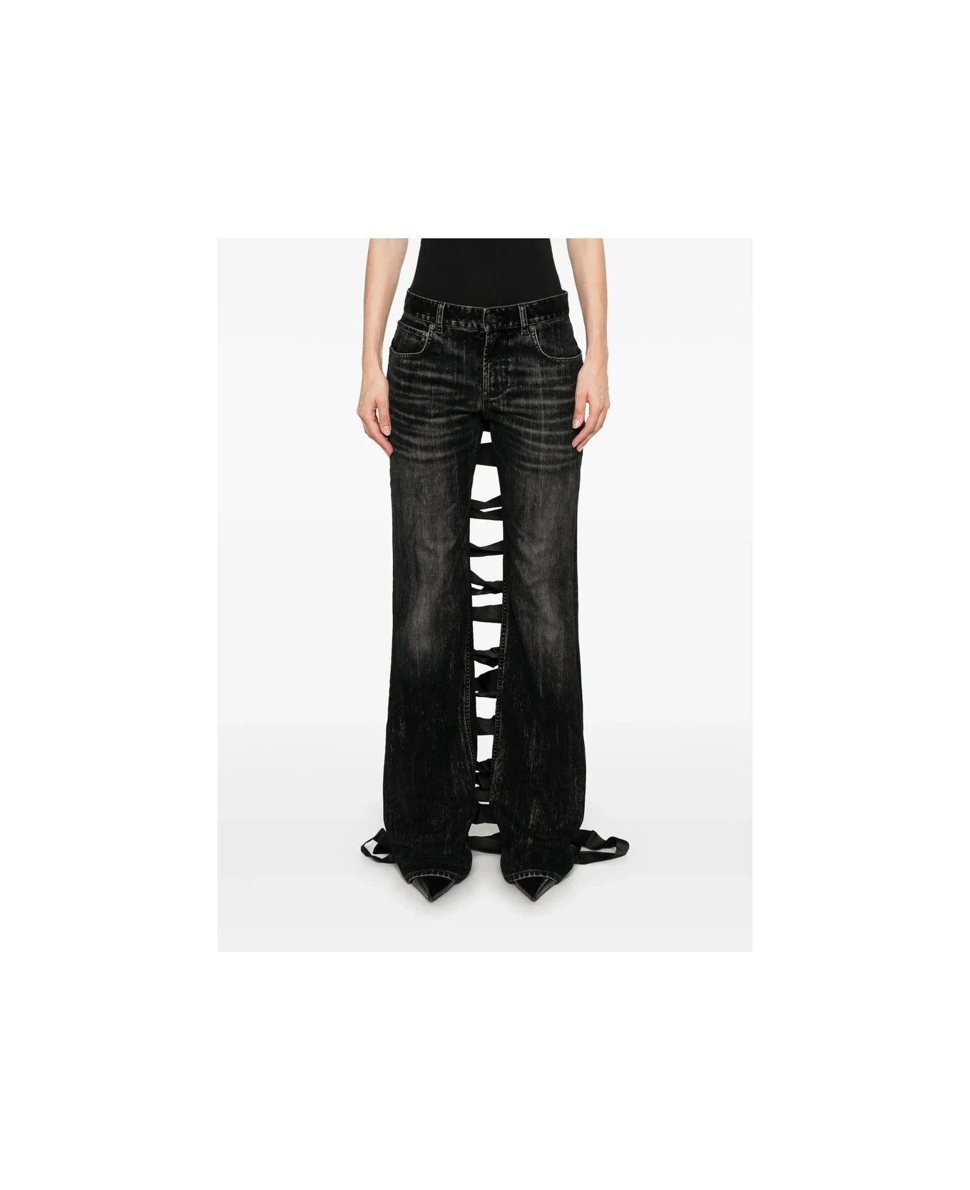Balenciaga o1s1rm0326 Lace-Up Pants in Black Size 25" / US 0 / IT 36 - 3 Thumbnail