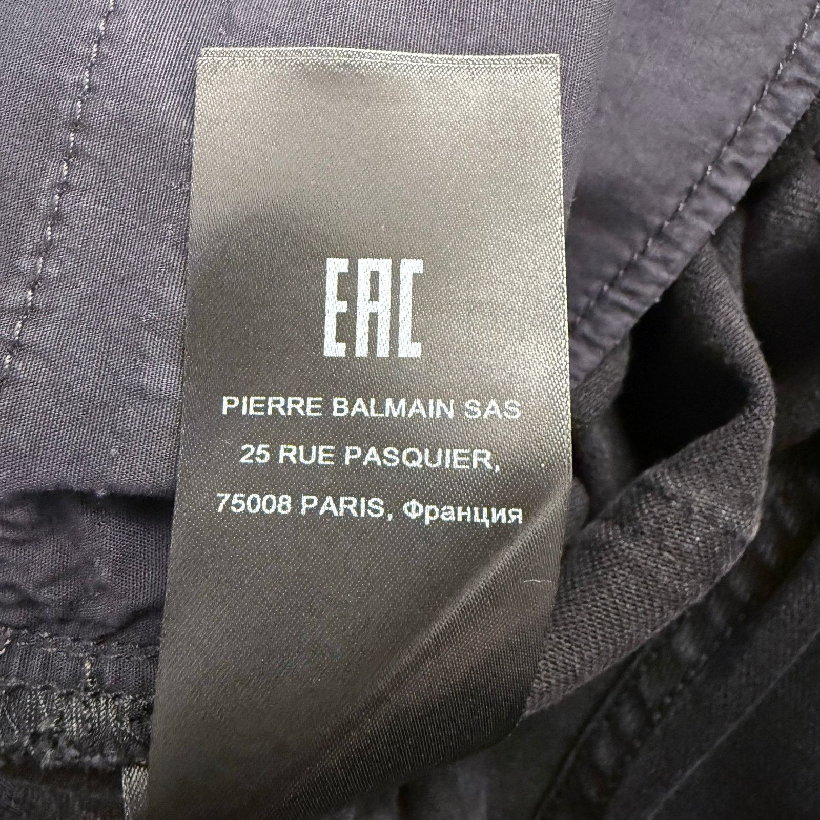 Balmain NWT $1350 Value Balmain Biker Jeans Washed Black Moto Denim Size US 33 - 12 Thumbnail
