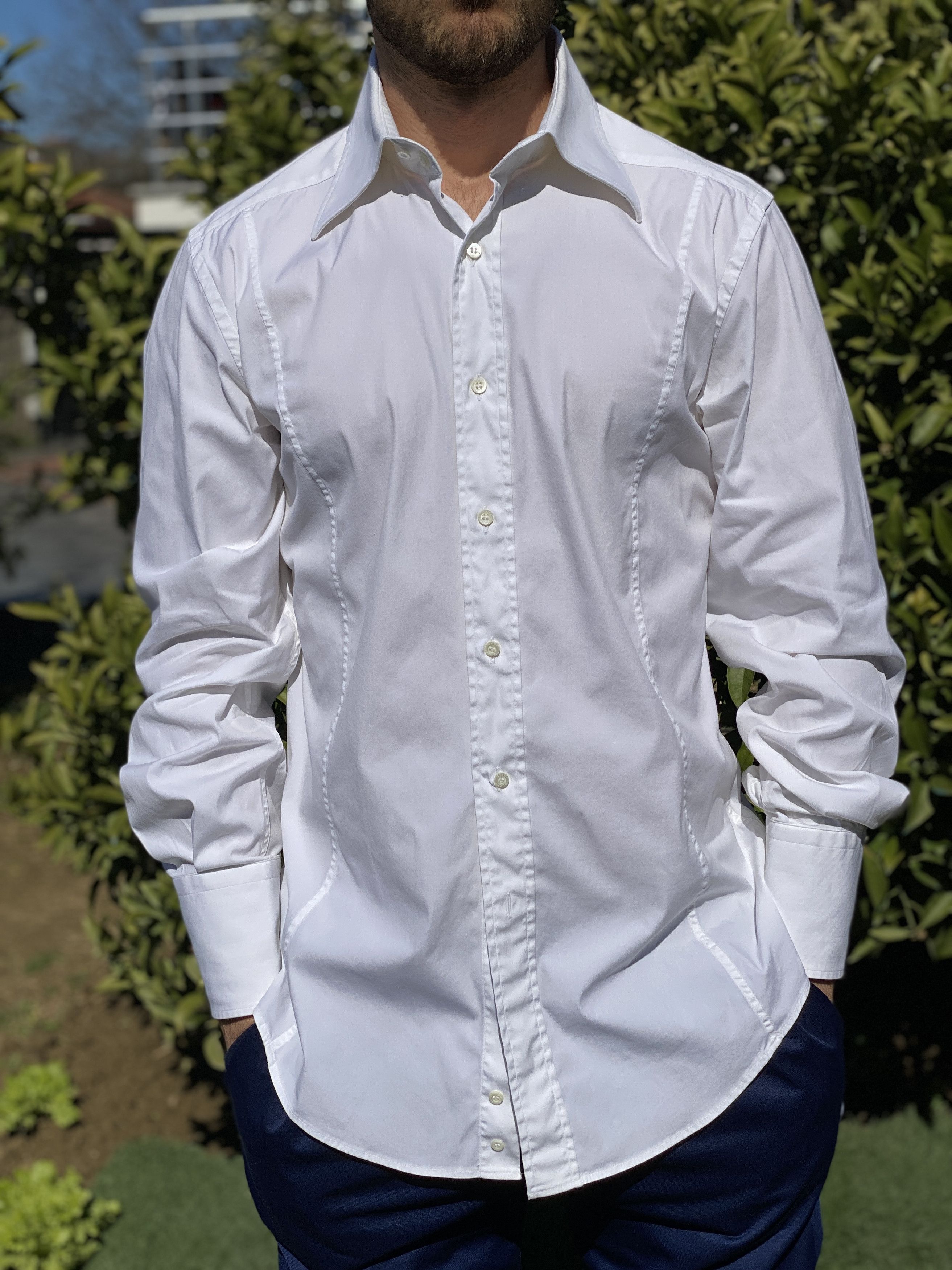 Gucci Royal Fit Gucci Dress Shirt French Cuff Chemise Sz 42 16 1/2 Size US L / EU 52-54 / 3 - 10 Thumbnail
