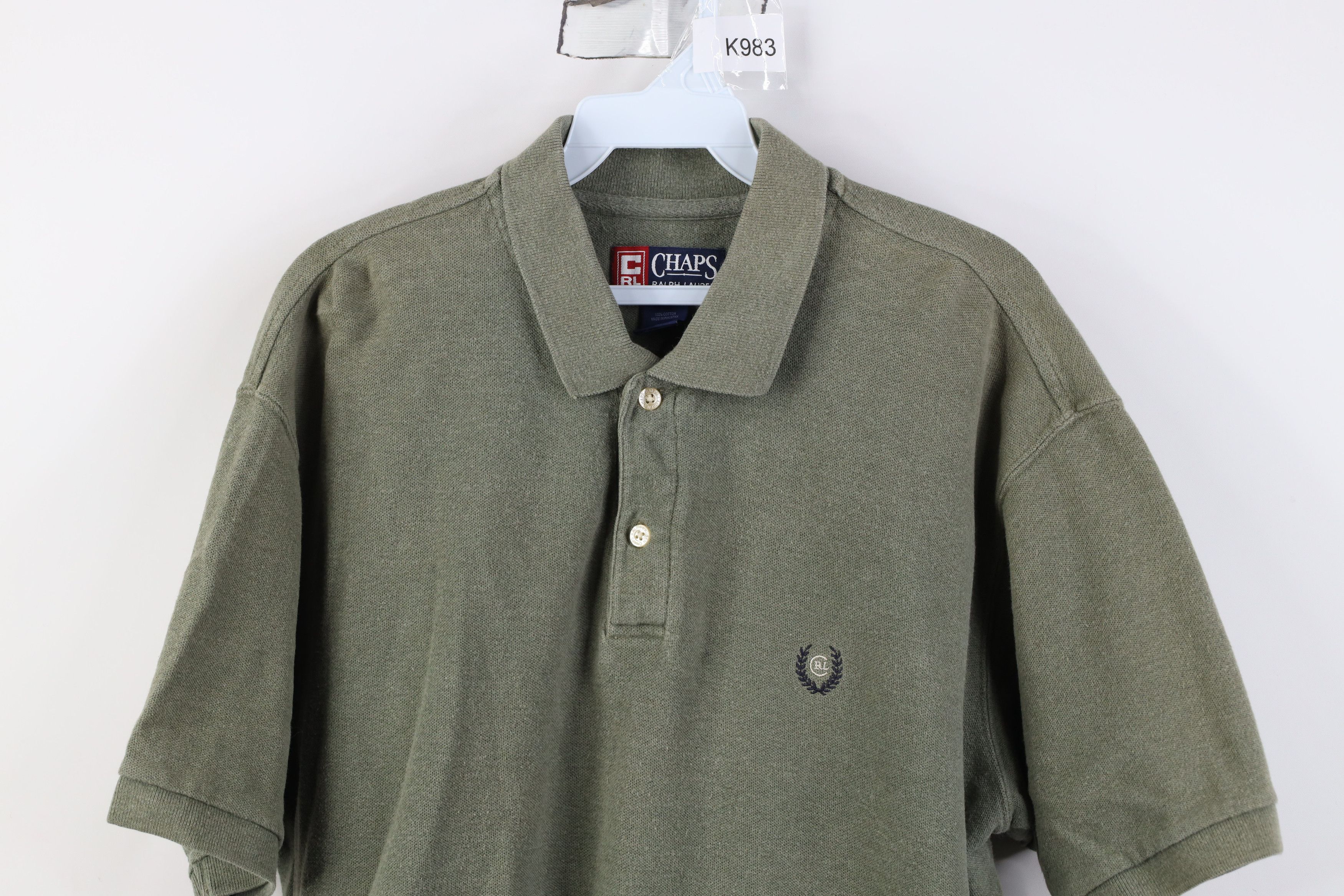 Ralph Lauren Vintage 90s Chaps Ralph Lauren Crest Collared Polo Shirt Size US L / EU 52-54 / 3 - 2 Thumbnail