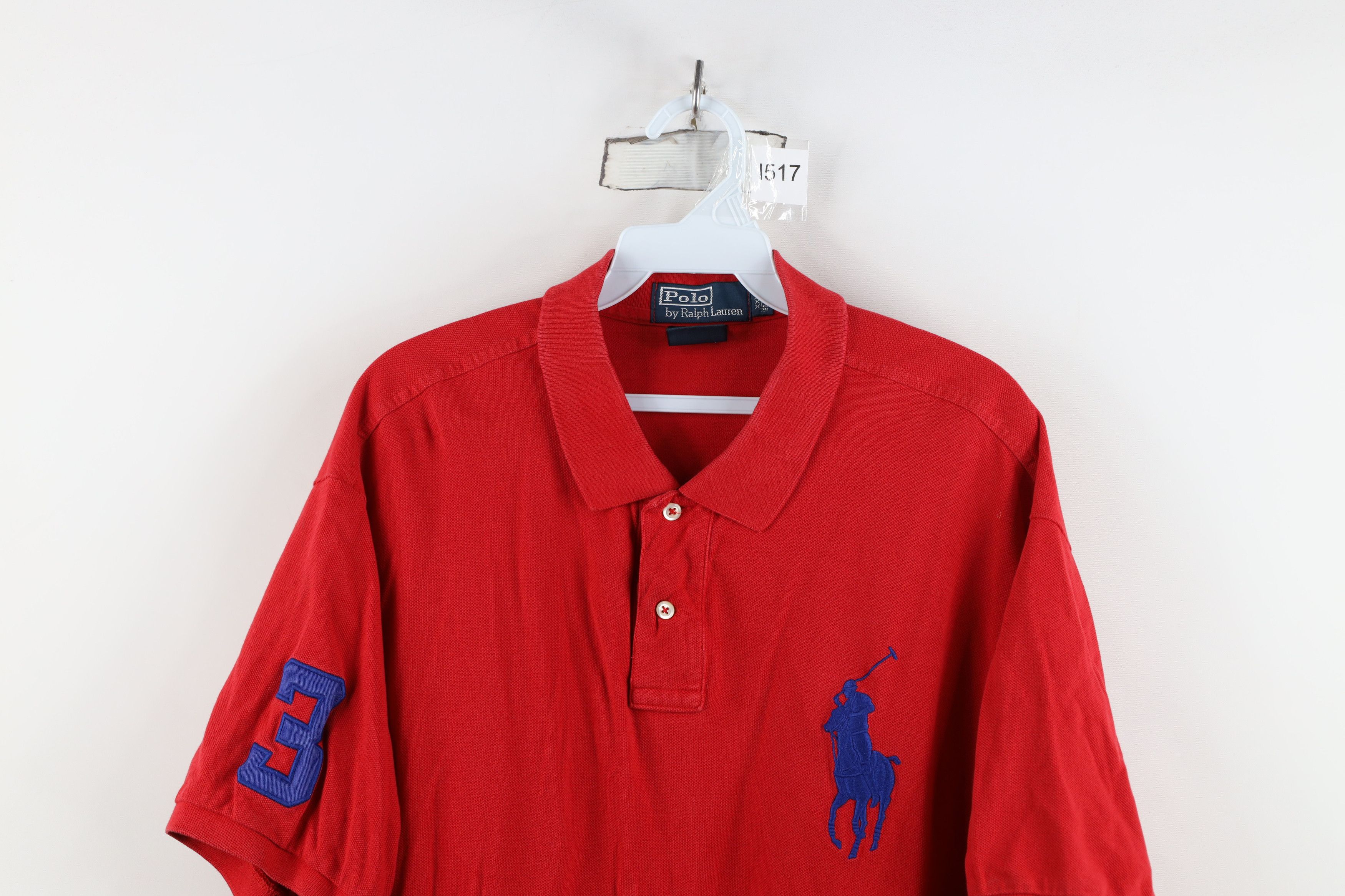 Ralph Lauren Vintage 90s Ralph Lauren Big Pony Collared Polo Shirt Red Size US XXL / EU 58 / 5 - 2 Thumbnail