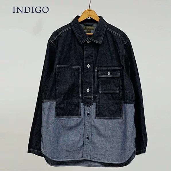 Nigel Cabourn Nigel Cabourn Utility Vintage Denim Shirt Size US M / EU 48-50 / 2 - 1 Thumbnail