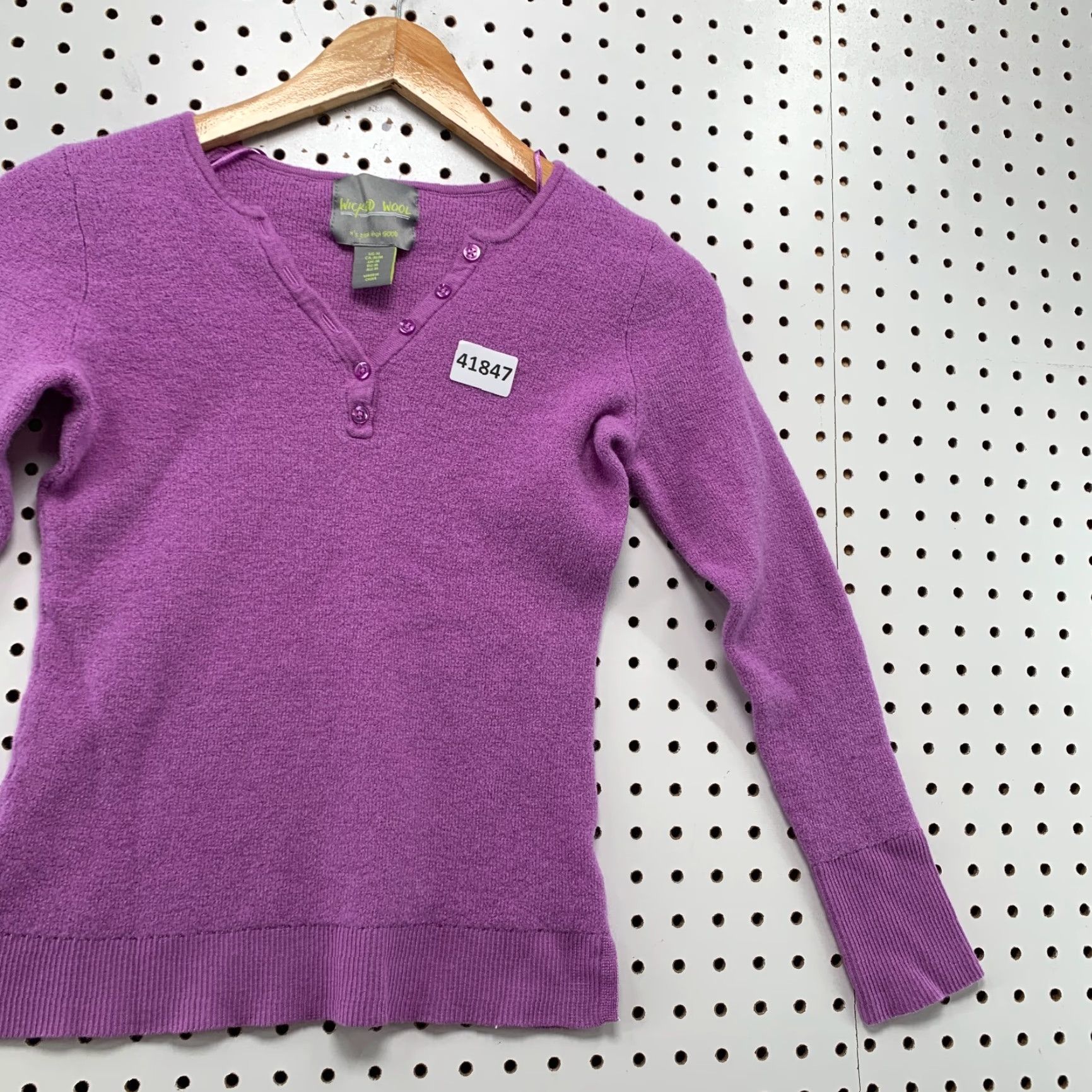 Vintage VINTAGE Wicked Wool Henley Shirt Womens Medium Pink Long Sleeve Casual Travel 90s Size M / US 6-8 / IT 42-44 - 5 Thumbnail