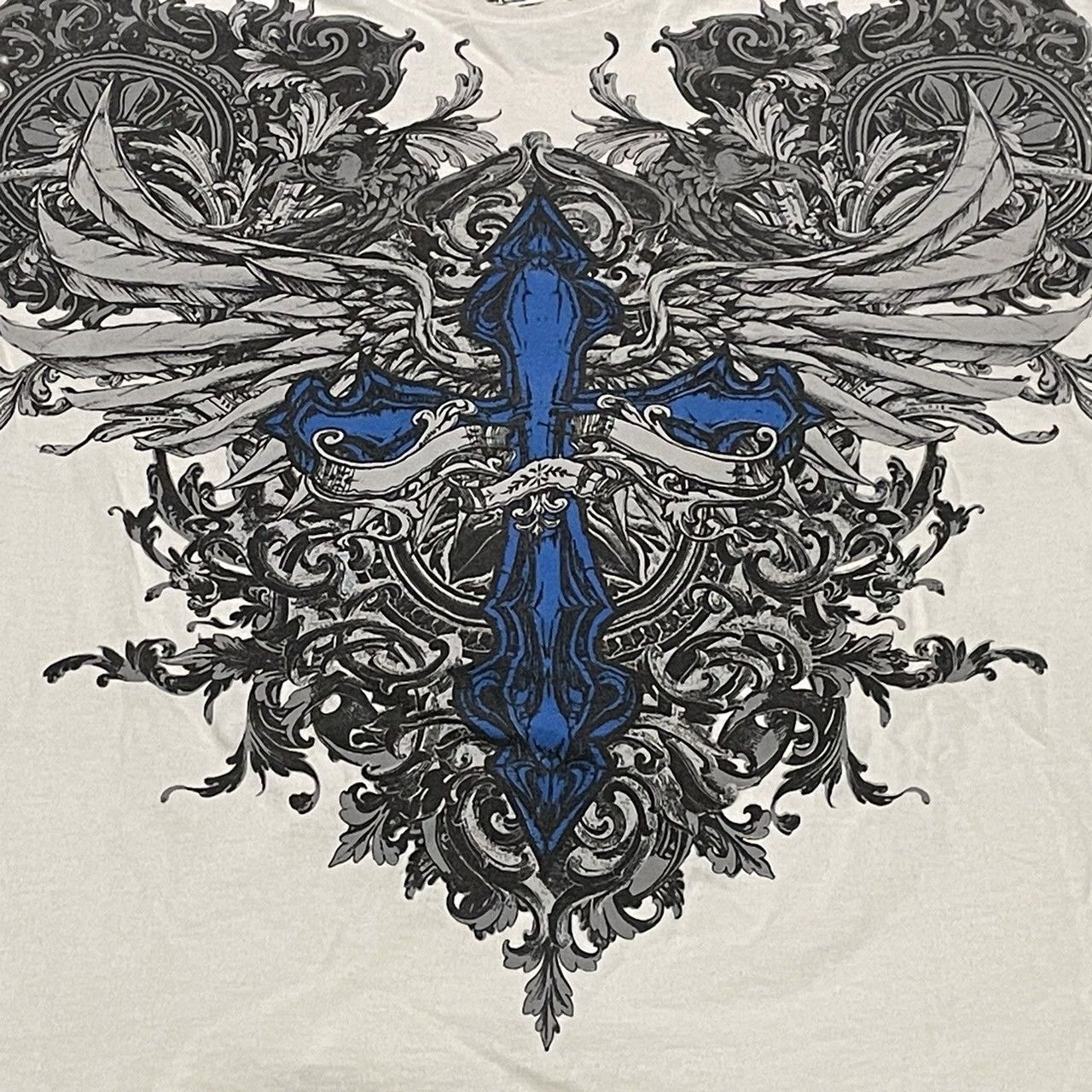 Affliction × Ed Hardy × Tapout Rare Mma Elite Wings Cross Tee Y2K Affliction Style Size US L / EU 52-54 / 3 - 2 Thumbnail