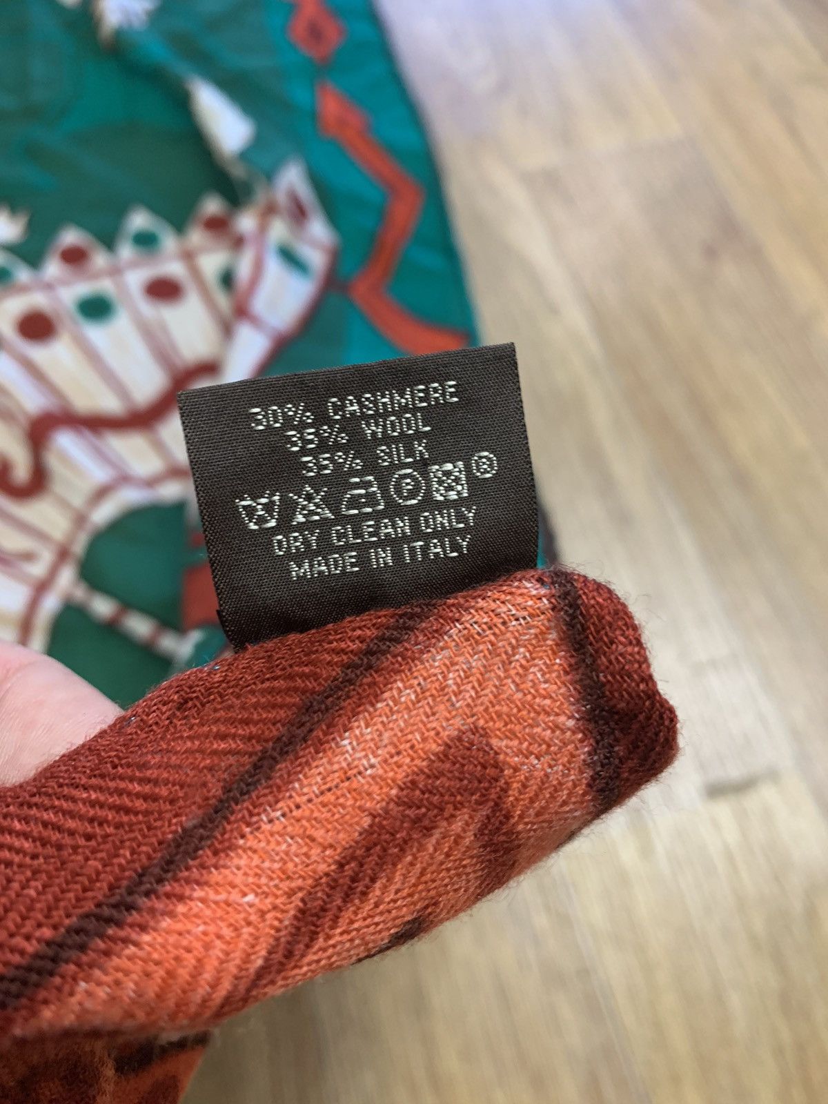 Hermes Hermes Cosmogonie Apache Cashmere Wool Silk Shawl Scarf Size ONE SIZE - 4 Thumbnail