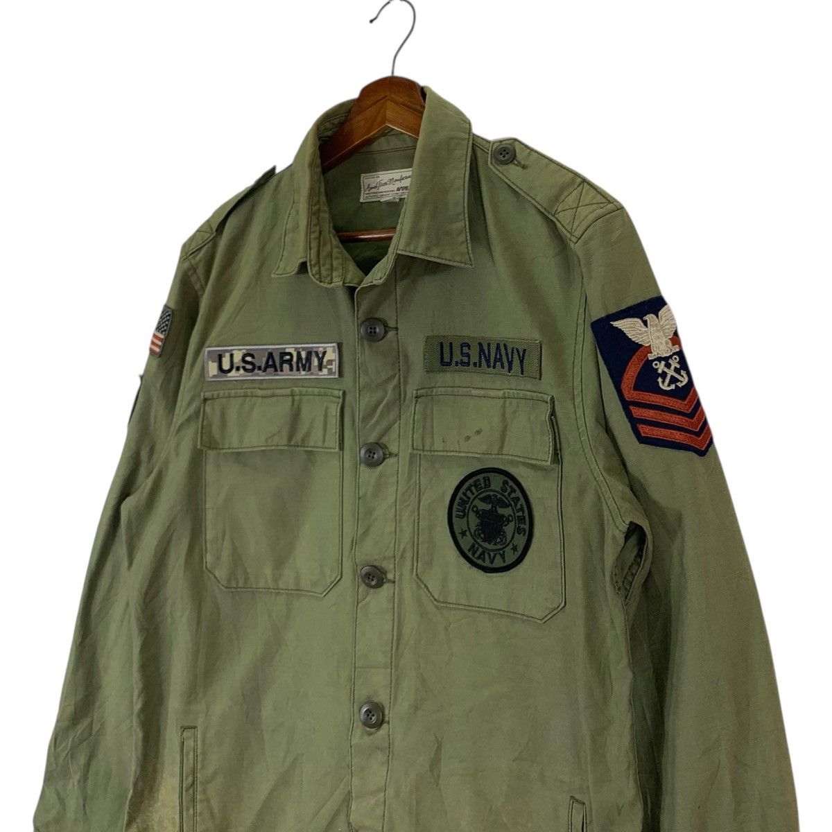 Avirex × Vintage Vintage Avirex US Army Button Jacket Size US L / EU 52-54 / 3 - 4 Thumbnail