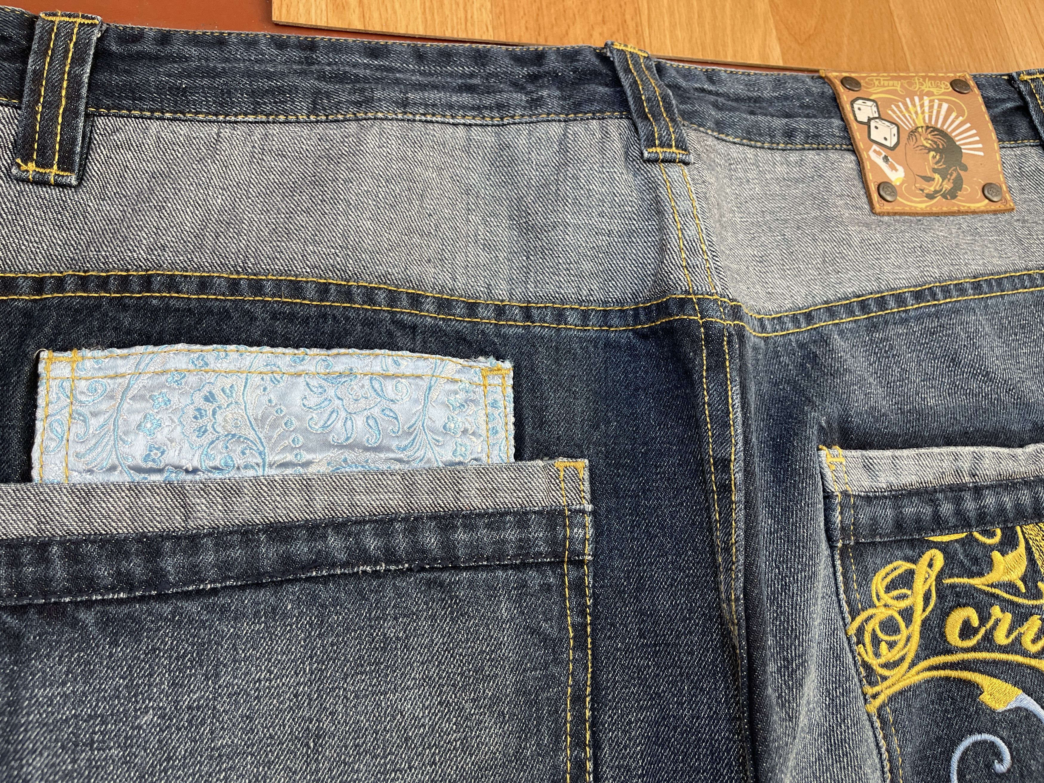 Wu-Tang Clan Johnny Blaze jeans, Wu Wear, vintage hip hop baggy, 90s 38 Size US 38 / EU 54 - 7 Thumbnail
