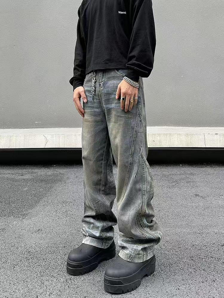 Japanese Brand × Jean High Street Washed and Aged Dirty Dyed Jeans Size US 30 / EU 46 - 3 Thumbnail