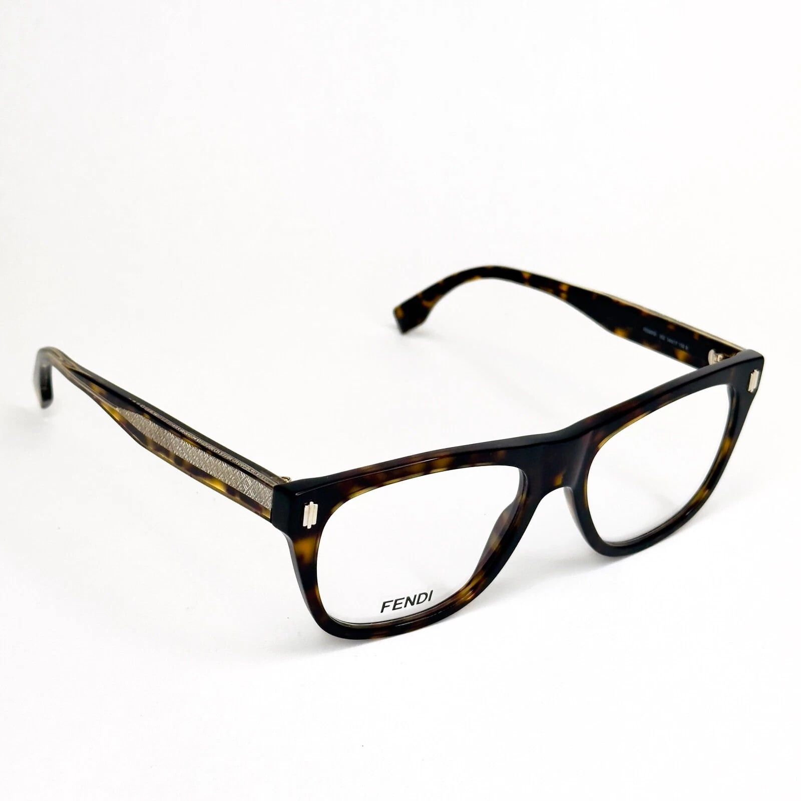 Fendi FENDI 50070 Brown Havana Gold Print Eyeglasses FE50070I 052 Size ONE SIZE - 5 Thumbnail