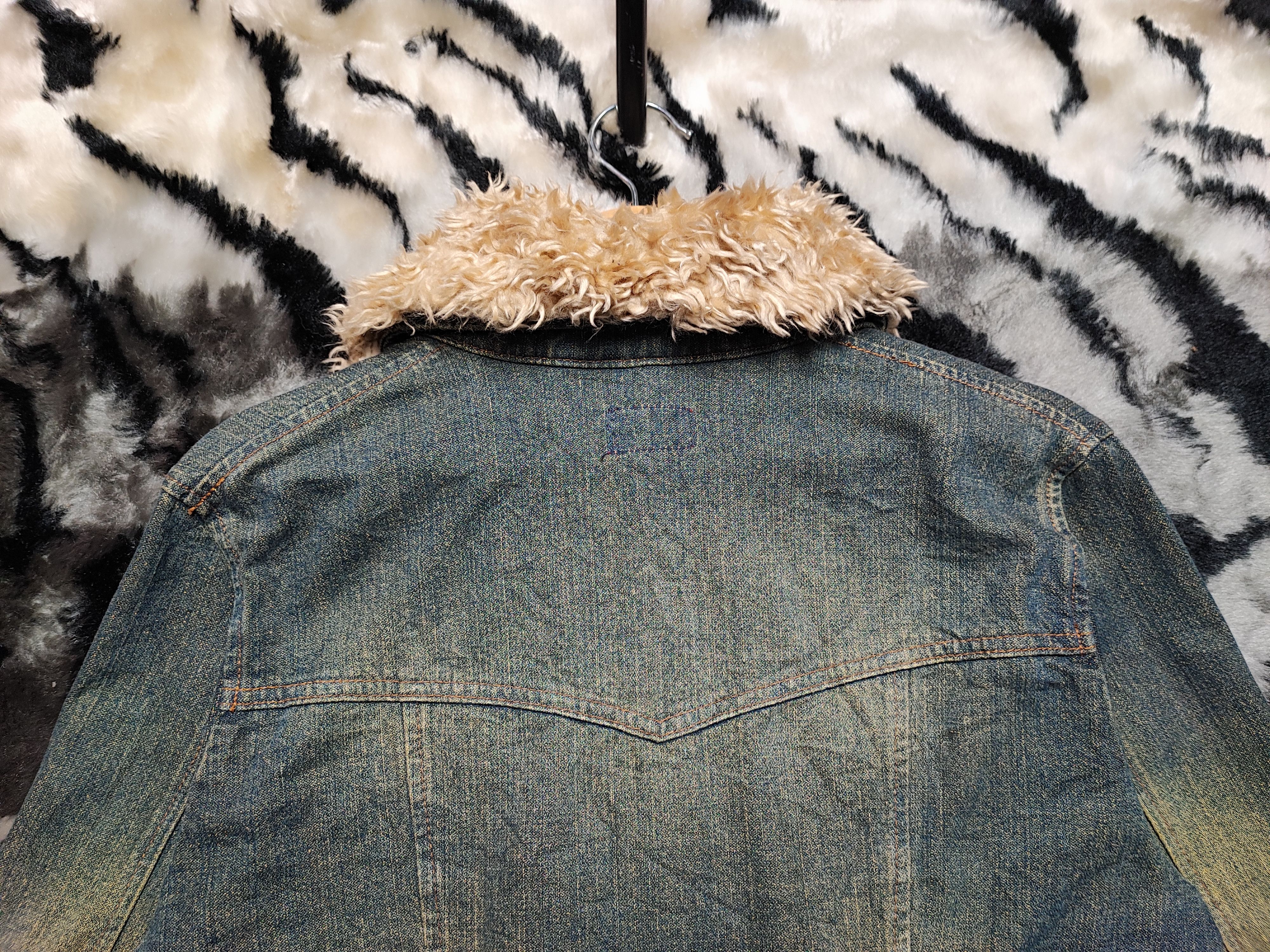 Number (N)ine Fur Denim Jacket by Back Rush Japan Edition Size US S / EU 44-46 / 1 - 12 Thumbnail