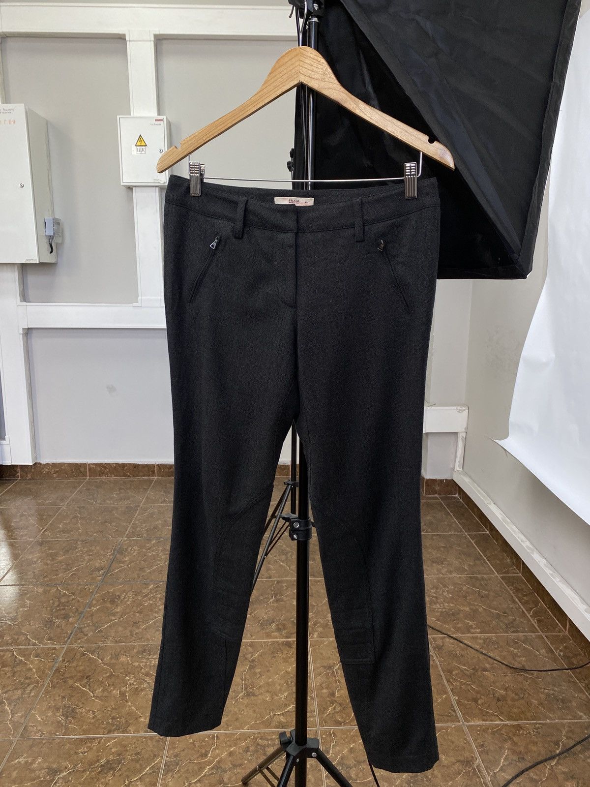 Prada 🇮🇹 Vintage Prada Wool Women Classic Trousers Pants Rare Retro Size 27" / US 4 / IT 40 - 1 Thumbnail