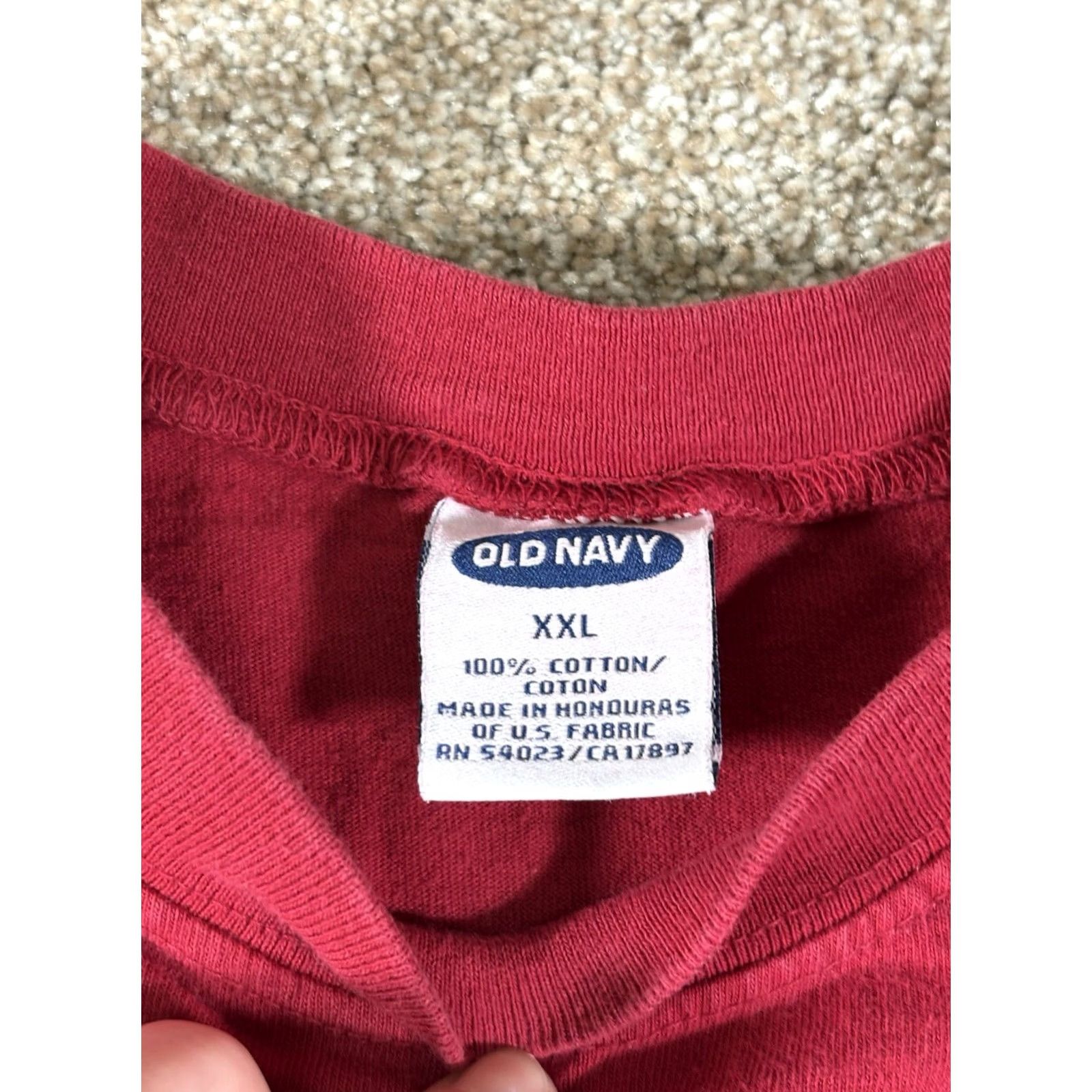 Old Navy VINTAGE Old Navy Shirt Red Long Sleeve Spell Out Graphic Men’s XXL 2XL 90s Logo Crew Neck Regular Men Size US XXL / EU 58 / 5 - 3 Thumbnail