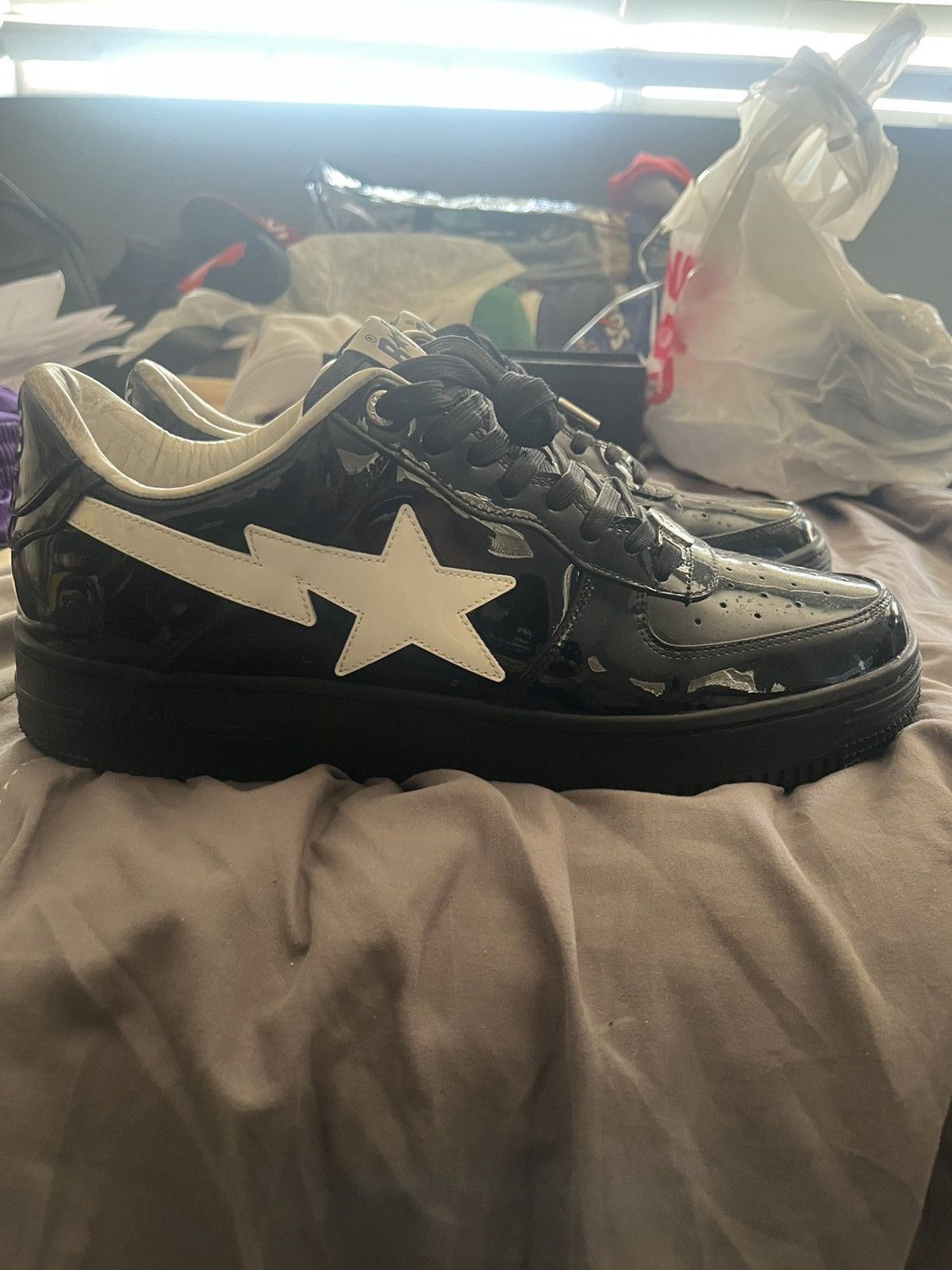 Bape PATENT BLACK #2 Size US 12 / EU 45 - 5 Thumbnail