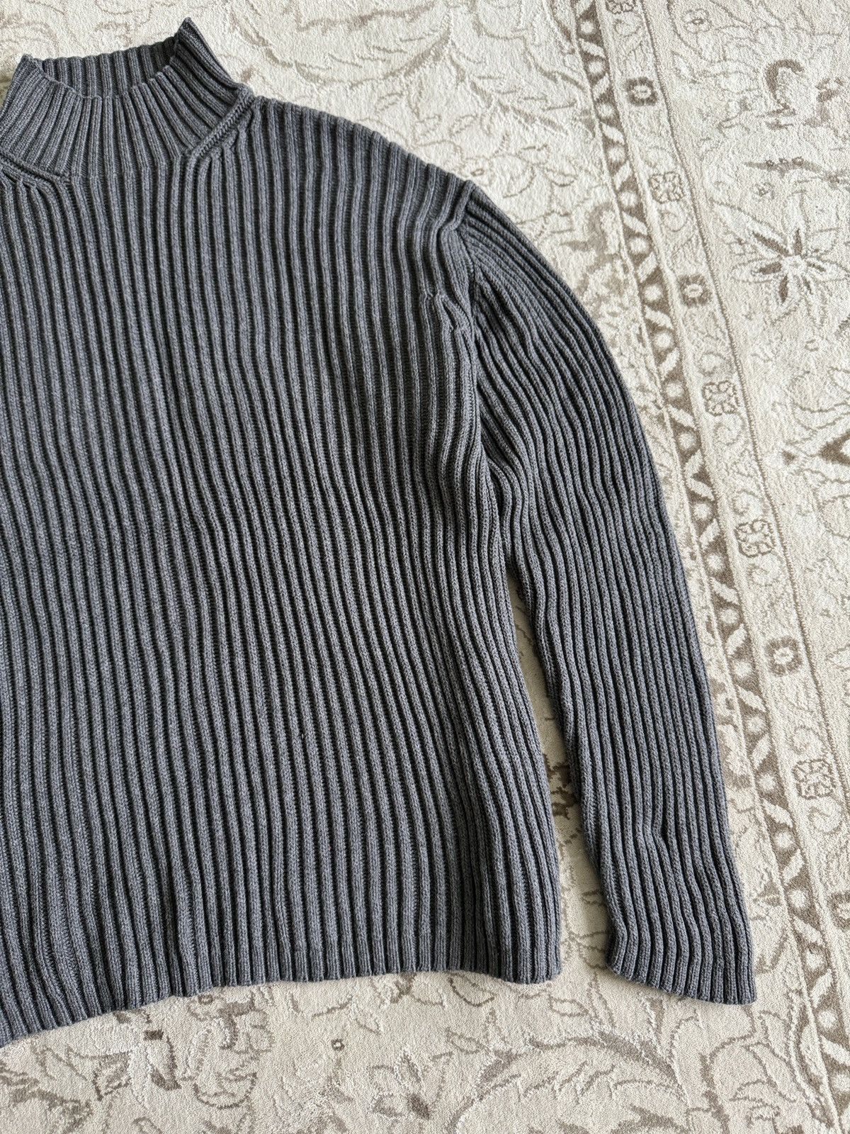 Gap Vintage GAP Ribbed Knit Sweater Mock Neck Avantgarde 90s Y2K Size US L / EU 52-54 / 3 - 4 Thumbnail