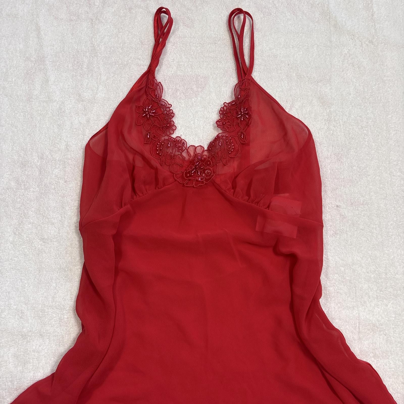 Other vintage beaded red slip dress Size M / US 6-8 / IT 42-44 - 3 Thumbnail