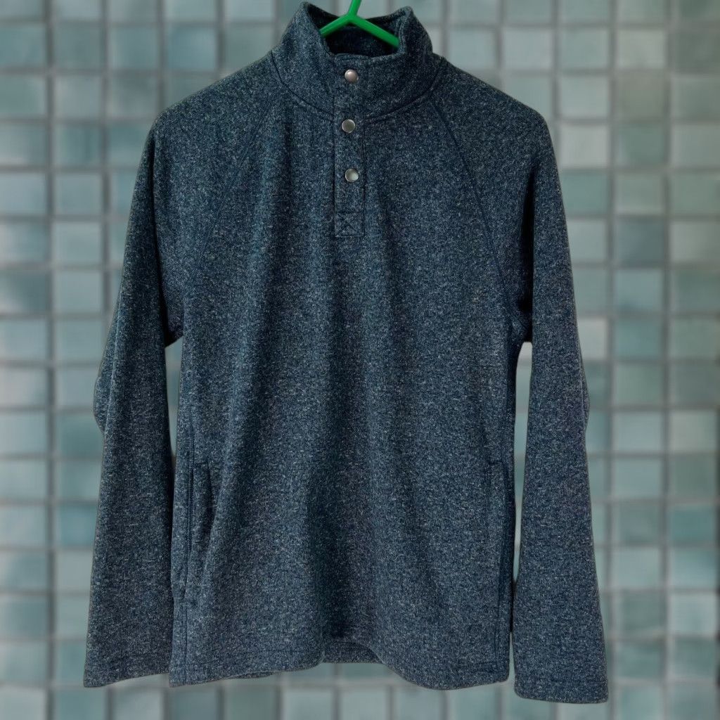 Vintage Sonoma Men Sweatshirt Heather Blue Mock Neck Pullover Long Sleeve Size S Size US S / EU 44-46 / 1 - 1 Thumbnail
