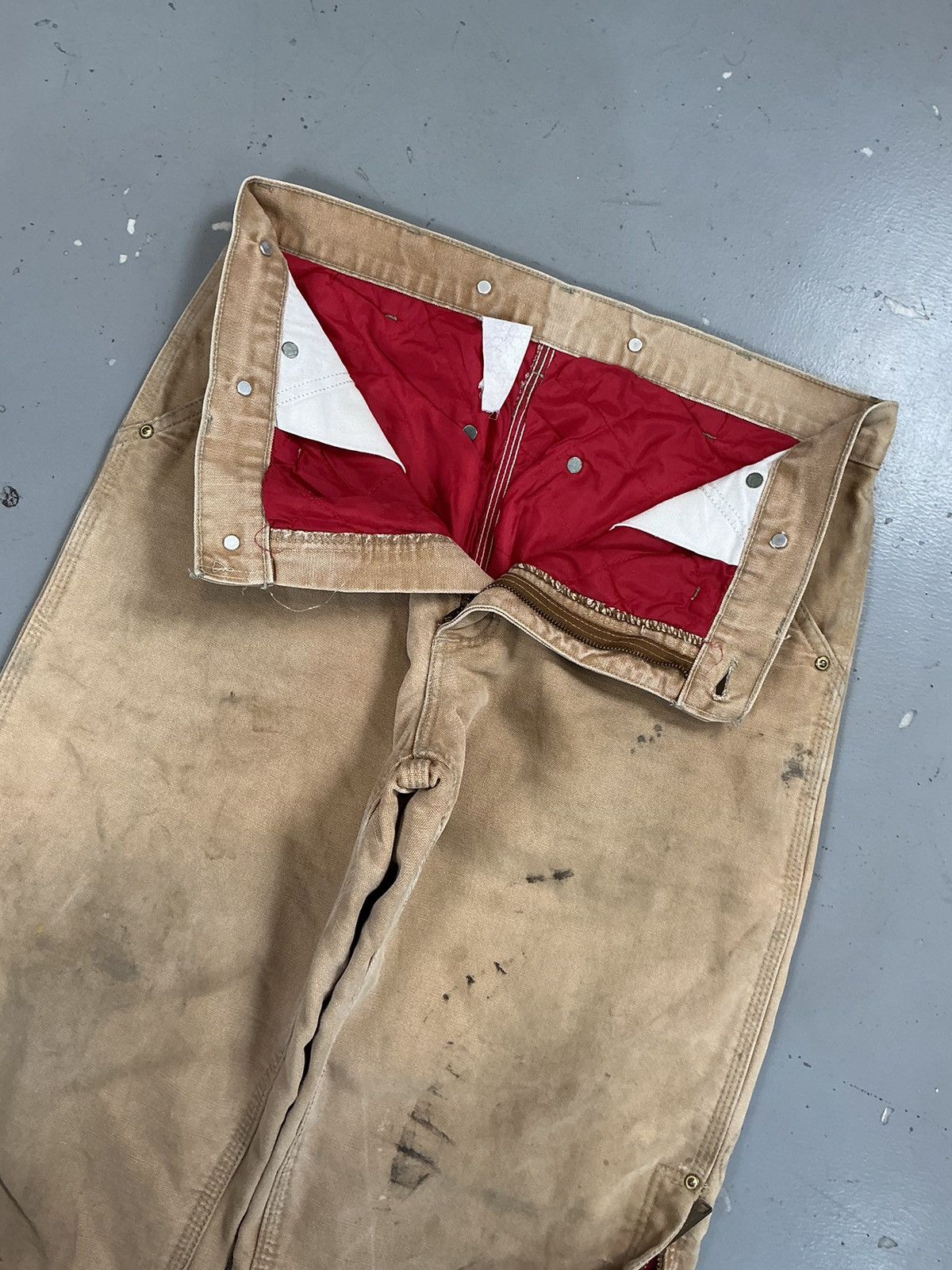 Carhartt × Vintage Vintage Carhartt b11 BRN carpenter quilted line denim Size US 34 / EU 50 - 6 Thumbnail