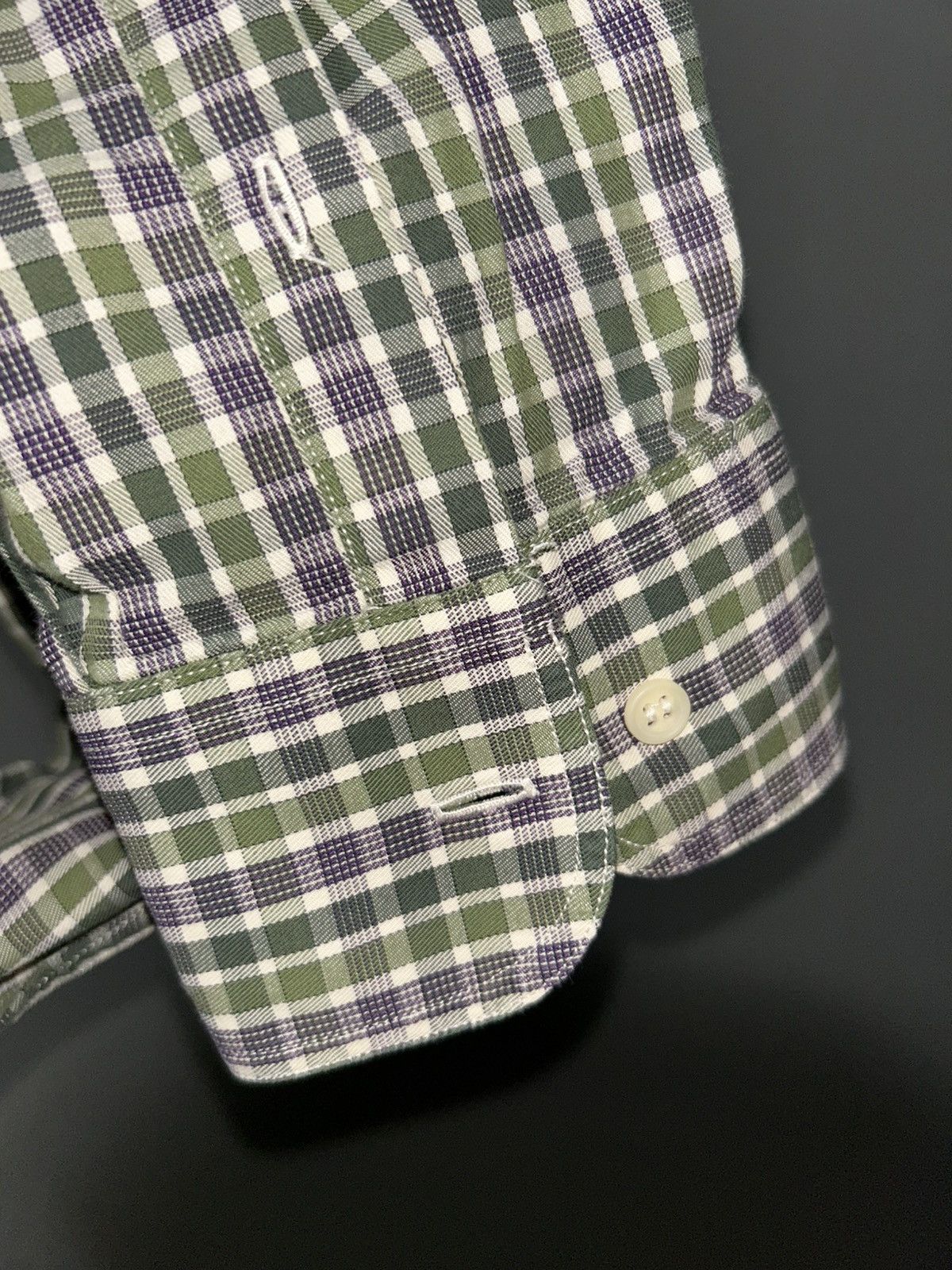 Burberry Vintage Burberrys of London Men's Green Button Down Shirt Size US M / EU 48-50 / 2 - 10 Thumbnail