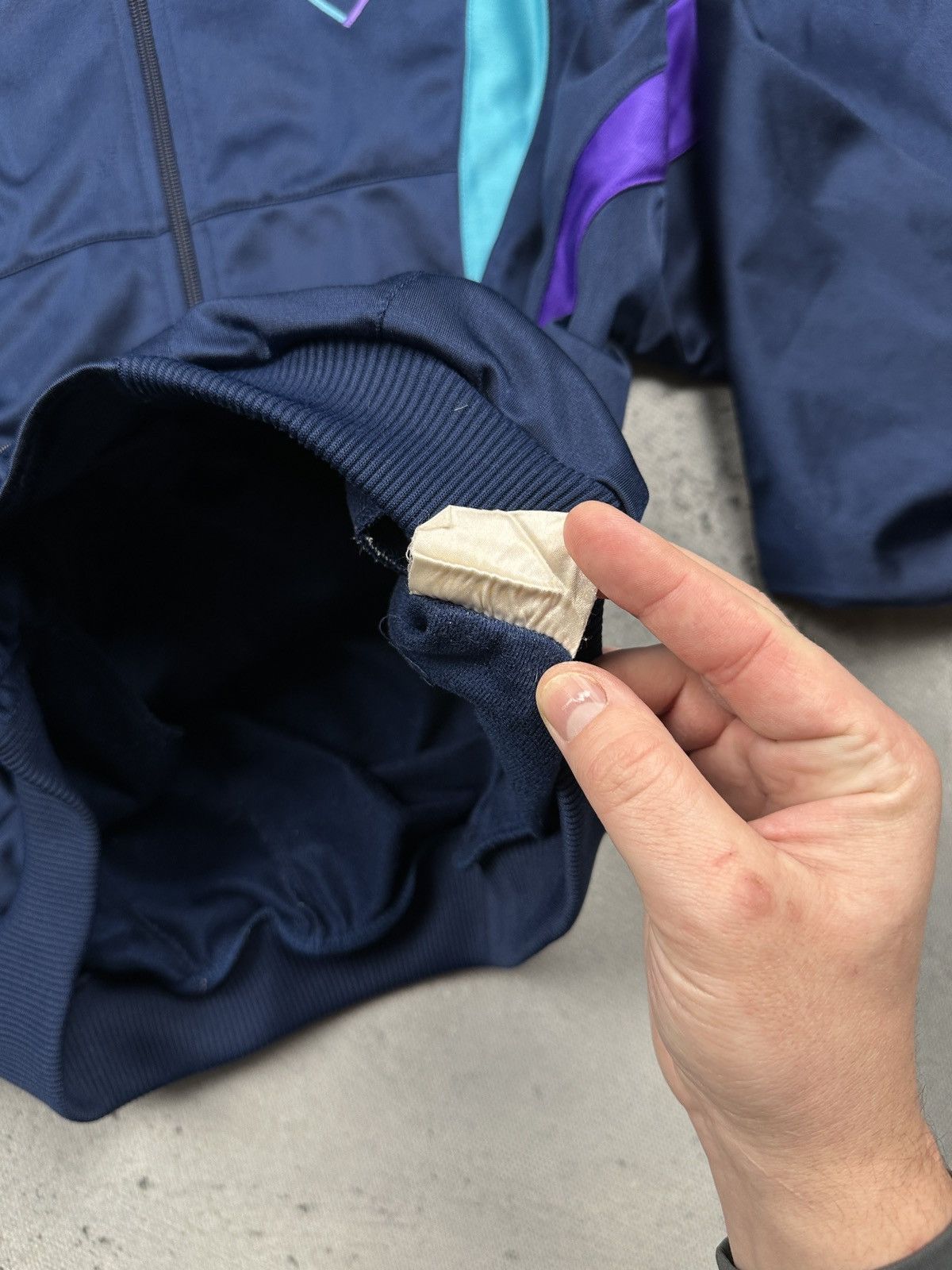 Nike Vintage Nike Sport Track Jacket 80s/90s Navy Teal Purple y2k Size US M / EU 48-50 / 2 - 18 Thumbnail