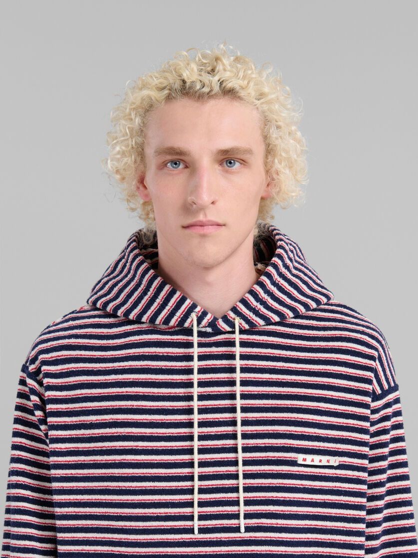Marni o1w1db10125 Striped Terry Hoodie in Multicolor Size US M / EU 48-50 / 2 - 5 Thumbnail