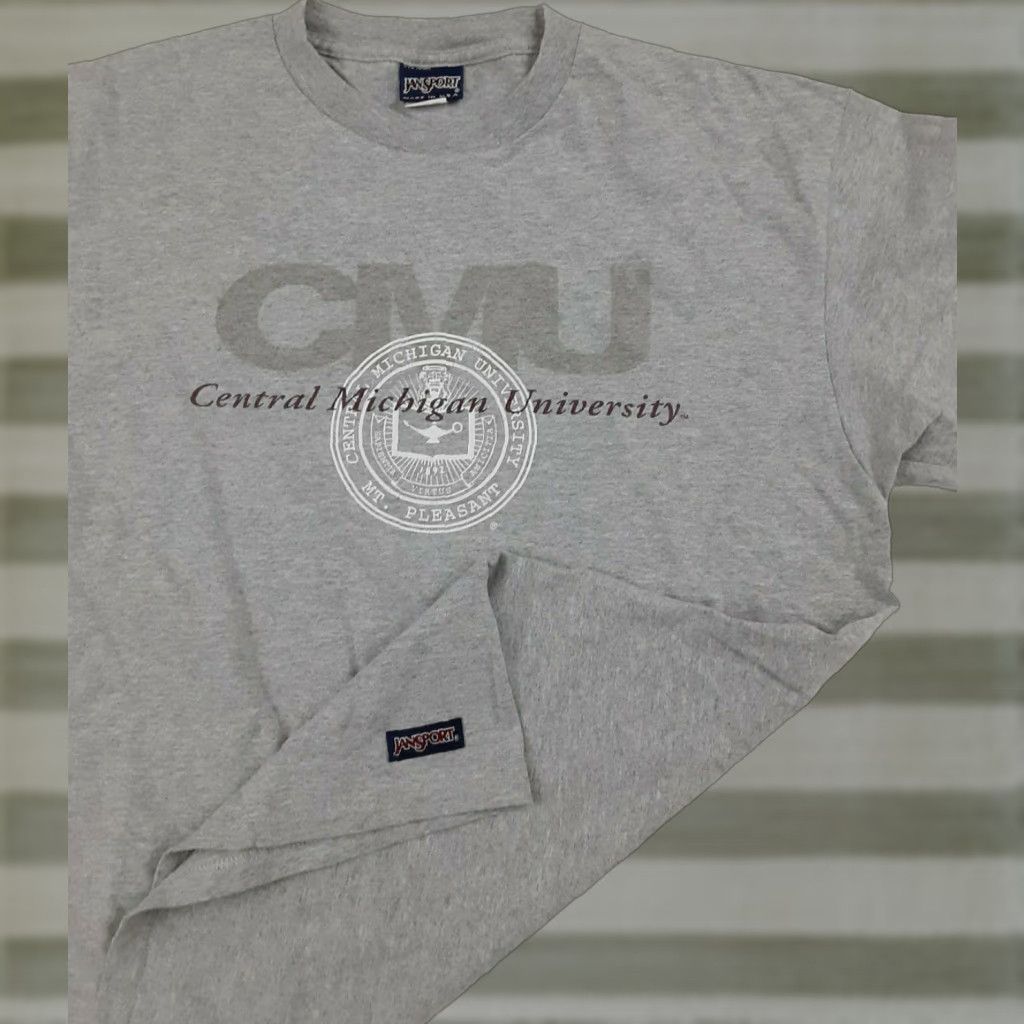 Jansport VINTAGE Central Michigan University T-Shirt Jansport USA L Gray Shirt Mens Large USA 90s Size US L / EU 52-54 / 3 - 1 Thumbnail