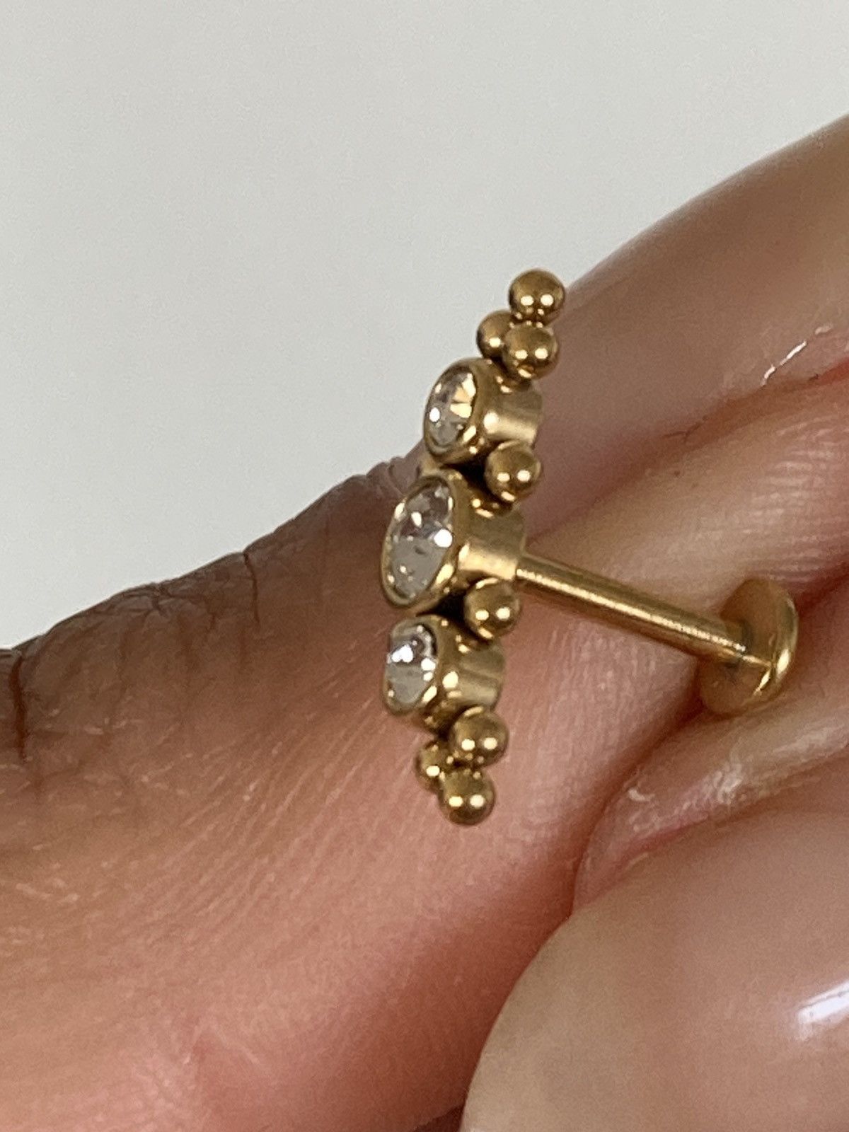 Other ✨Gold-Plated Titanium Cluster Stud✨ Single earring Size ONE SIZE - 3 Thumbnail