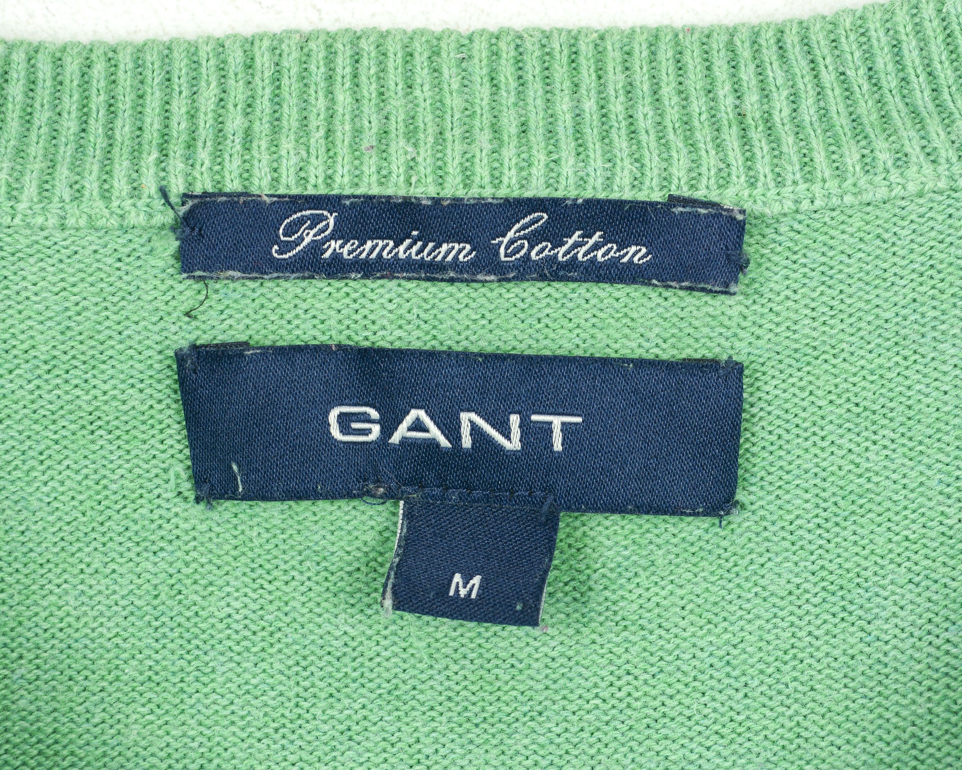 Gant Men Sweater Jumper M V-Neck Pullover Knitted Premium Cotton Size US M / EU 48-50 / 2 - 4 Thumbnail