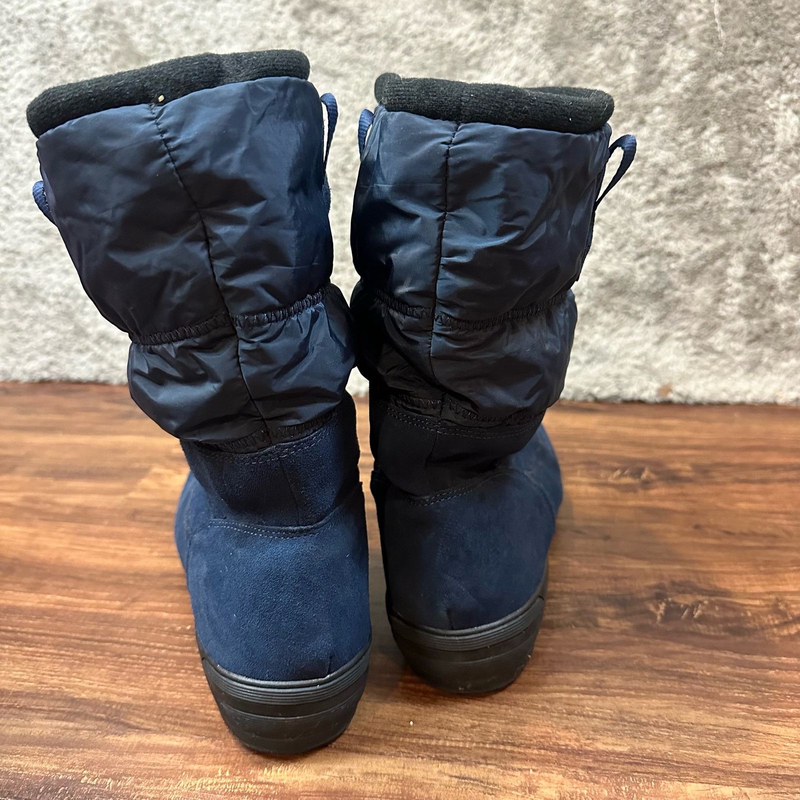 Lands' End LandsEnd Blue Suede Slip On Slouch Winter Snow Boots Women 9 Size US 9 / IT 39 - 2 Thumbnail