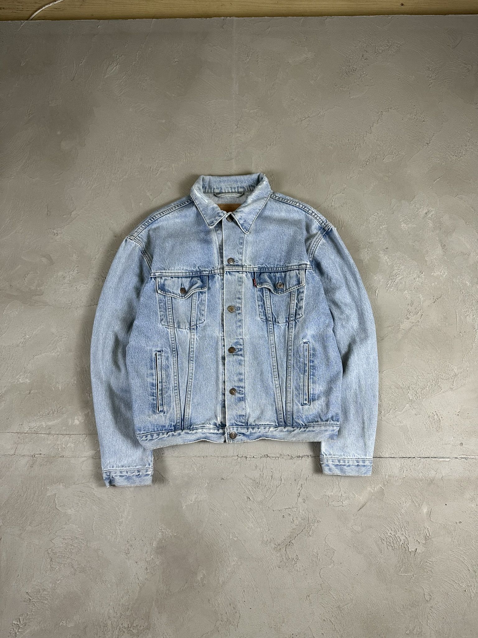 90s Vintage Levi's Denim Trucker Jacket Made in Italy