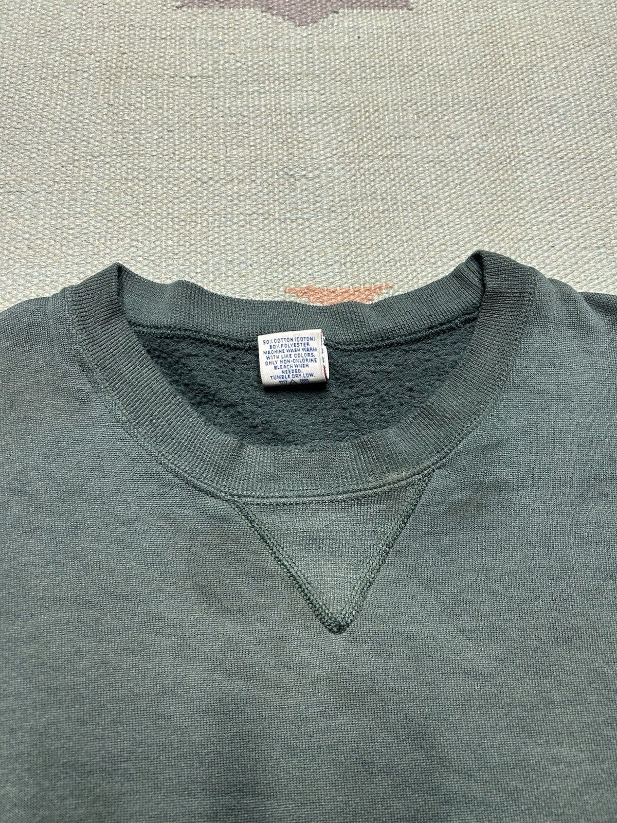 Vintage 90s sweatshirt Russell athletic sun faded green gradient XL Size US XL / EU 56 / 4 - 5 Thumbnail