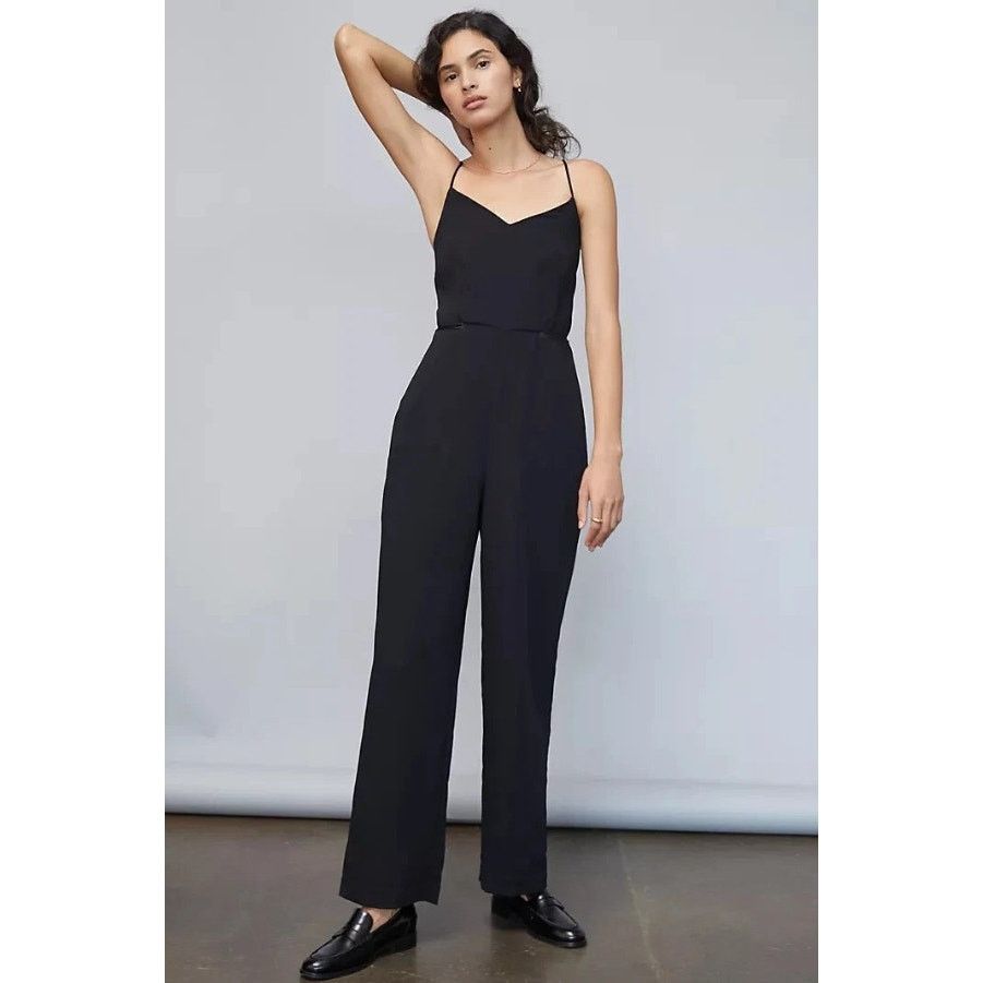 Anthropologie Anthropologie Maeve Magdalena Black Jumpsuit Size 6 Size 28" / US 6 / IT 42 - 2 Thumbnail