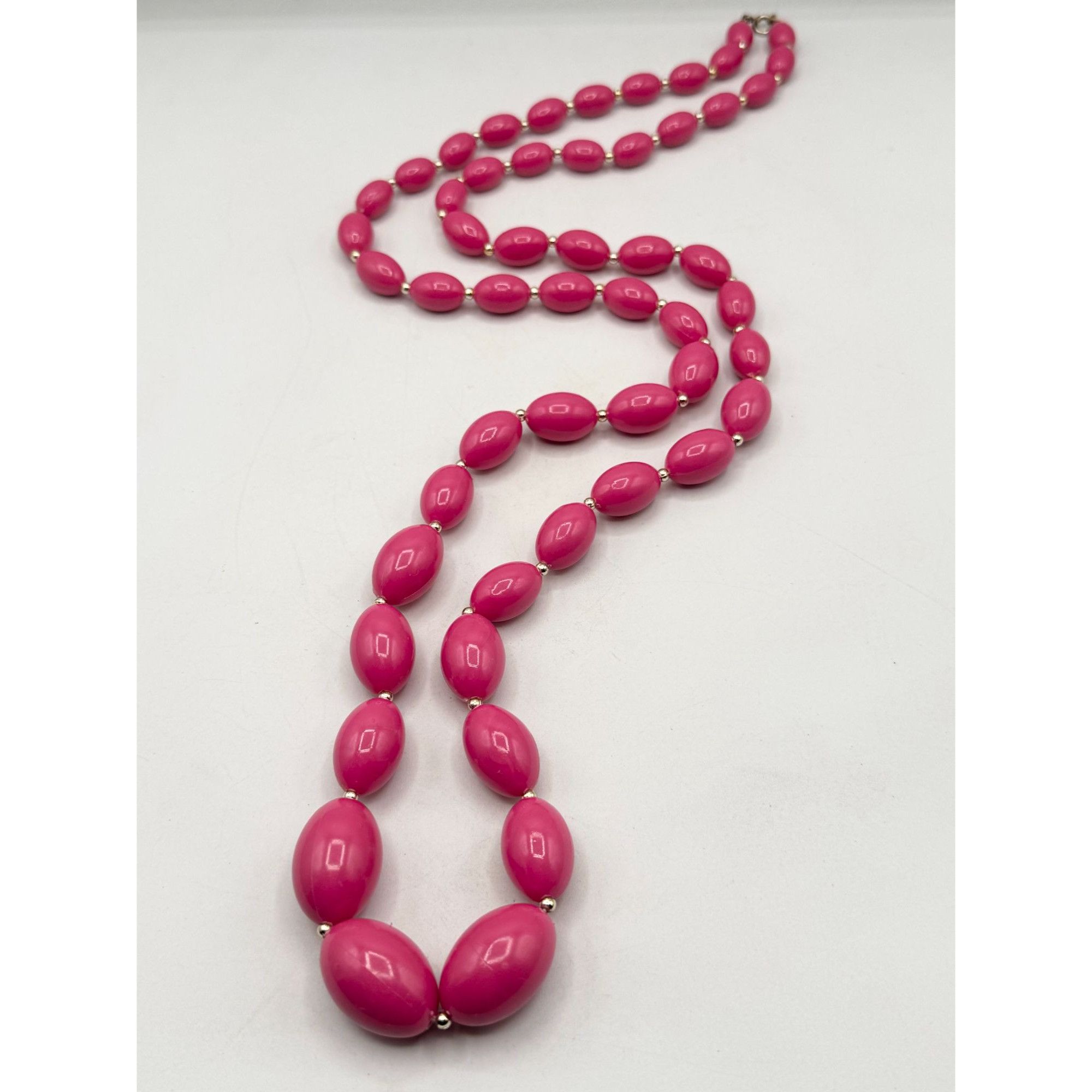 Vintage Vintage pink graduated beaded necklace Size ONE SIZE - 1 Thumbnail