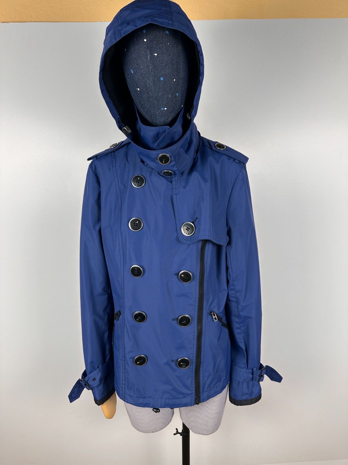 Miss Sixty Miss Sixty Crop Trench Coat Womens Blue Size M Size M / US 6-8 / IT 42-44 - 4 Thumbnail