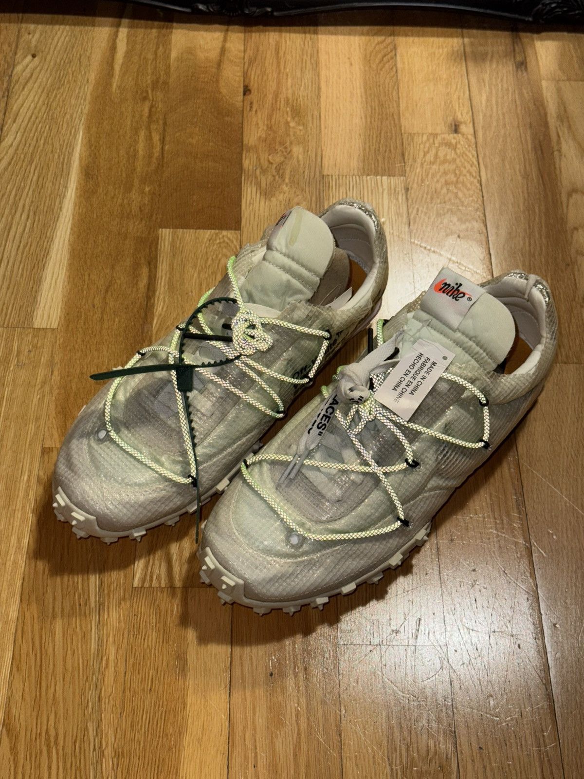 Nike × Off-White Off White for Nike Waffle Racer Beaverton, Oregon USA c.2019 Size US 10 / EU 43 - 3 Thumbnail