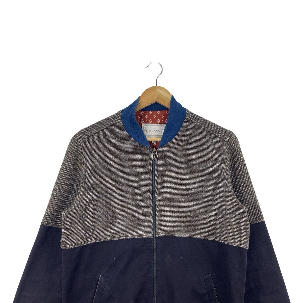 Other STILL GOOD Bomber Jacket Grey Tweed Panel Zip Up Size US S / EU 44-46 / 1 - 2 Thumbnail