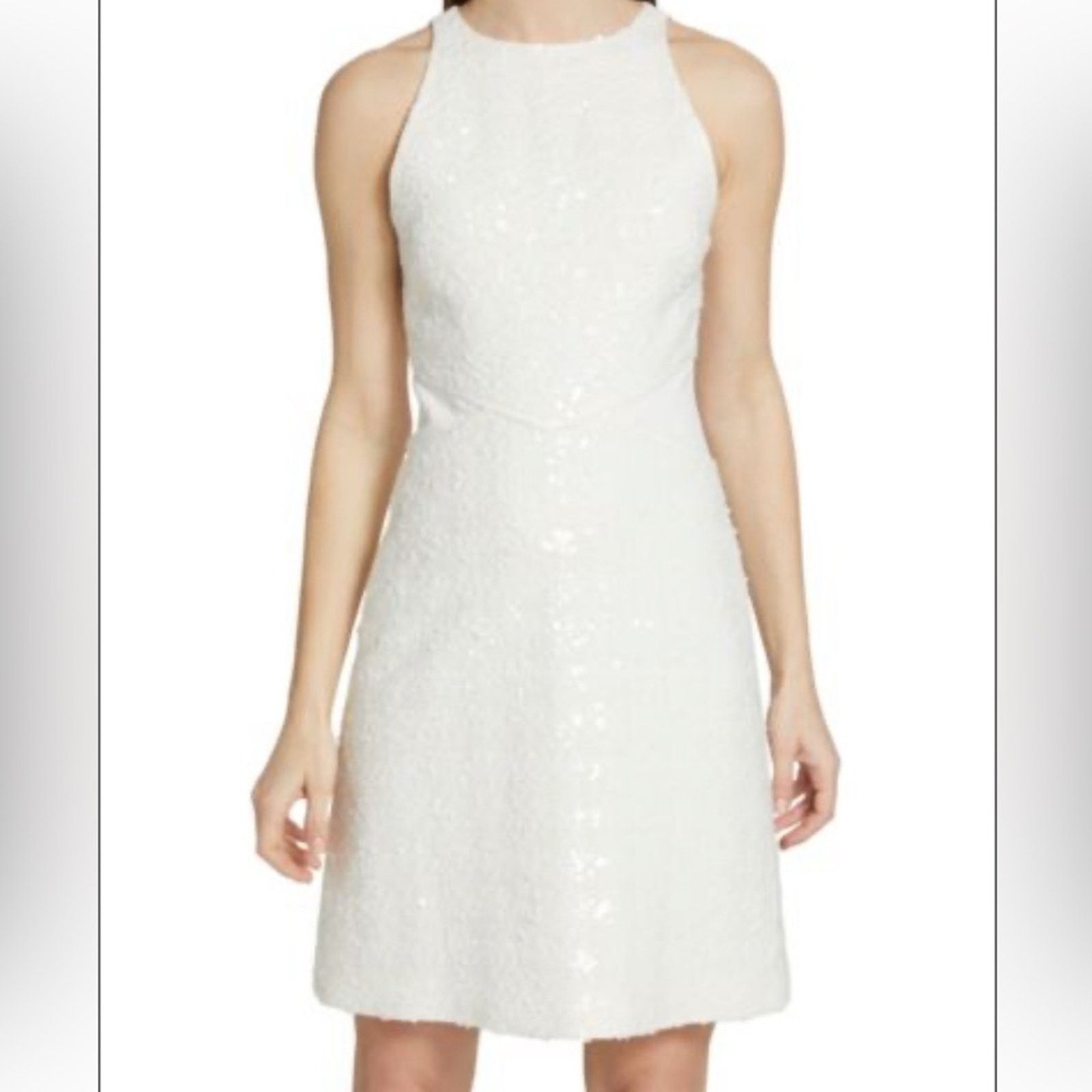 Derek Lam 10 Crosby 10 Crosby Derek Lam White Sequins Mini Dress Size 0 Size XS / US 0-2 / IT 36-38 - 3 Thumbnail
