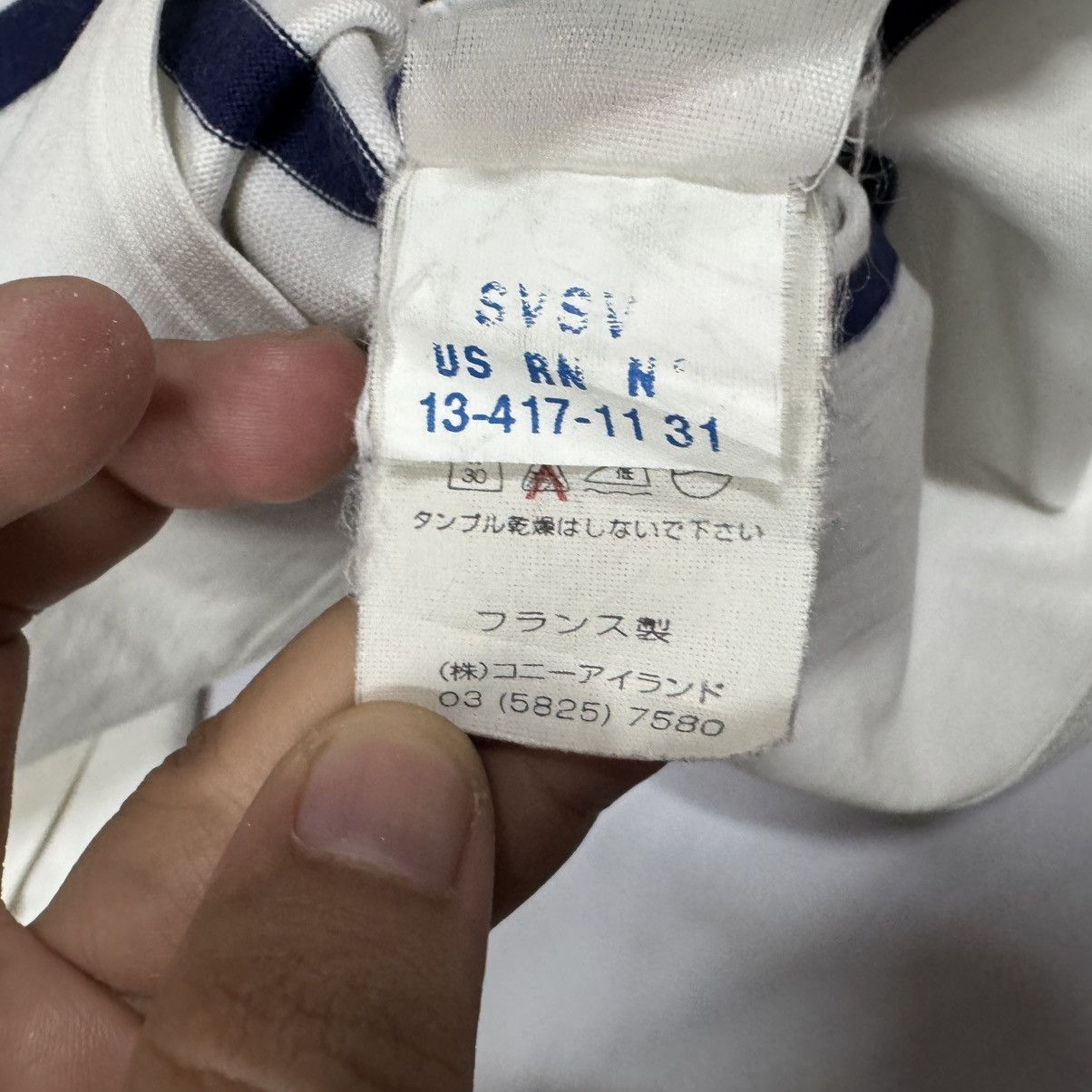 Saint James Vtg Saint James Heavt Cotton Naval Sailor Boatneck Shirt Size US M / EU 48-50 / 2 - 15 Thumbnail