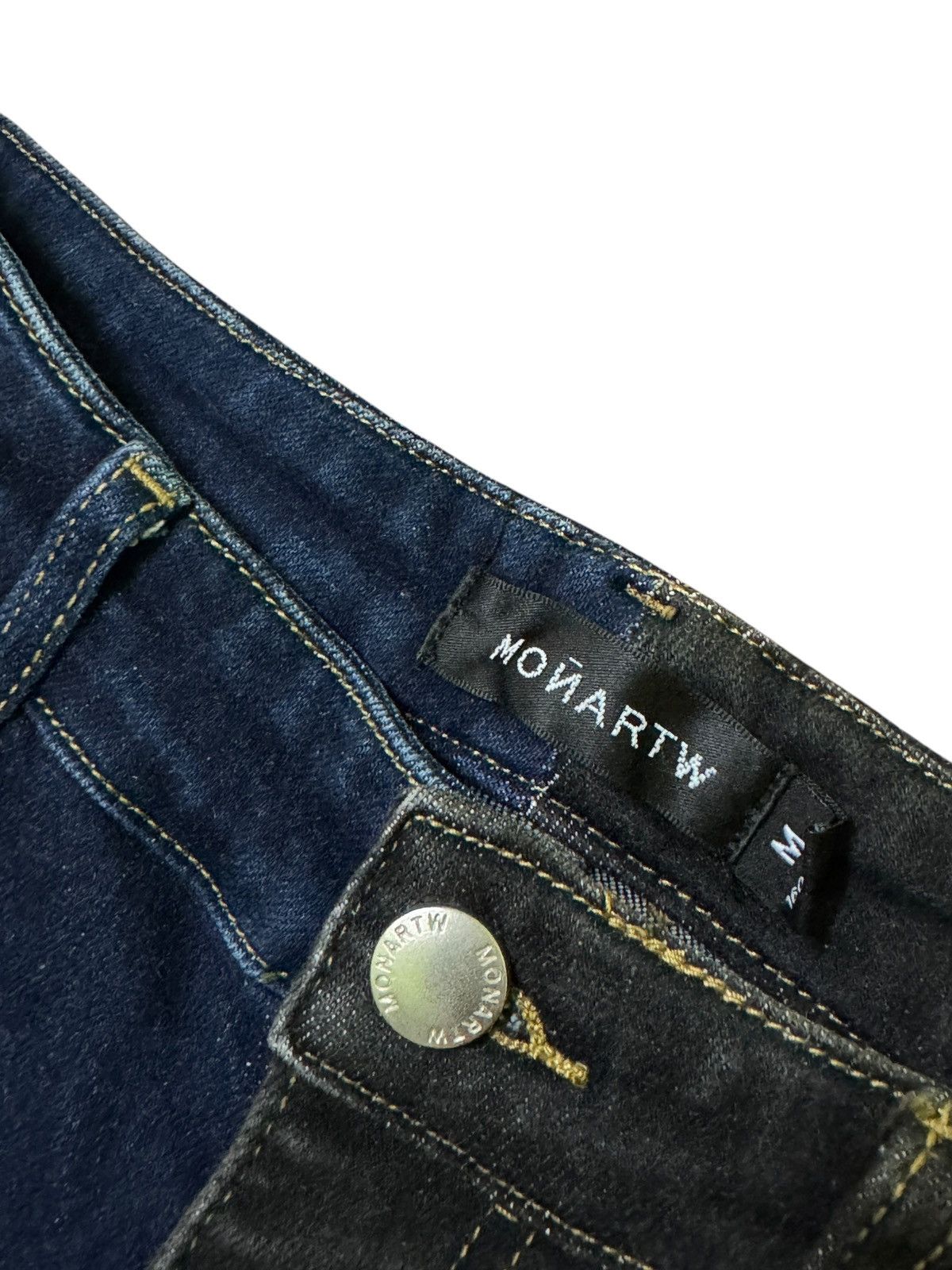 Designer × Japanese Brand SKINNY STRETCHED MONATRW RECONSTRUCTED DISTRESSED DENIM Size 24" / US 00 / IT 34 - 7 Thumbnail
