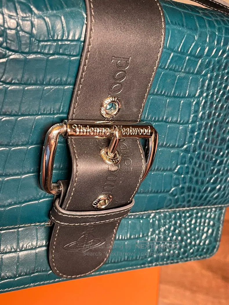 Vivienne Westwood Vivienne Westwood size os Olive green crocodile leather sin Size ONE SIZE - 3 Thumbnail
