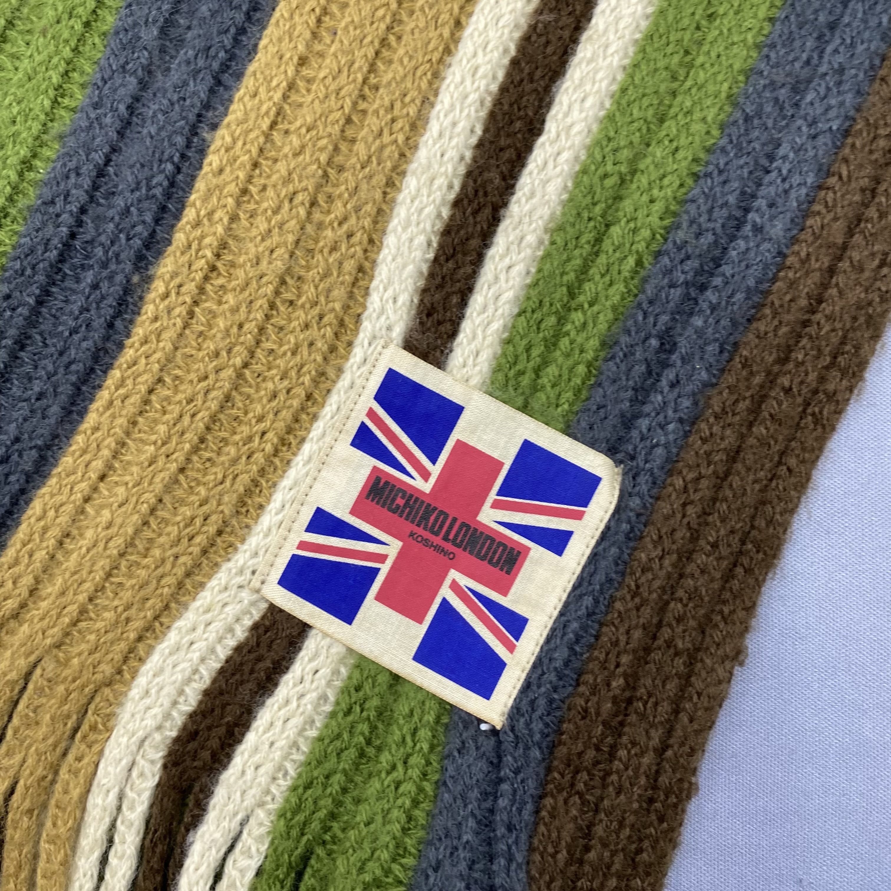 Michiko Koshino London Vintage Michiko London Koshino Scarf Knitted Wool Scarves Size ONE SIZE - 4 Thumbnail