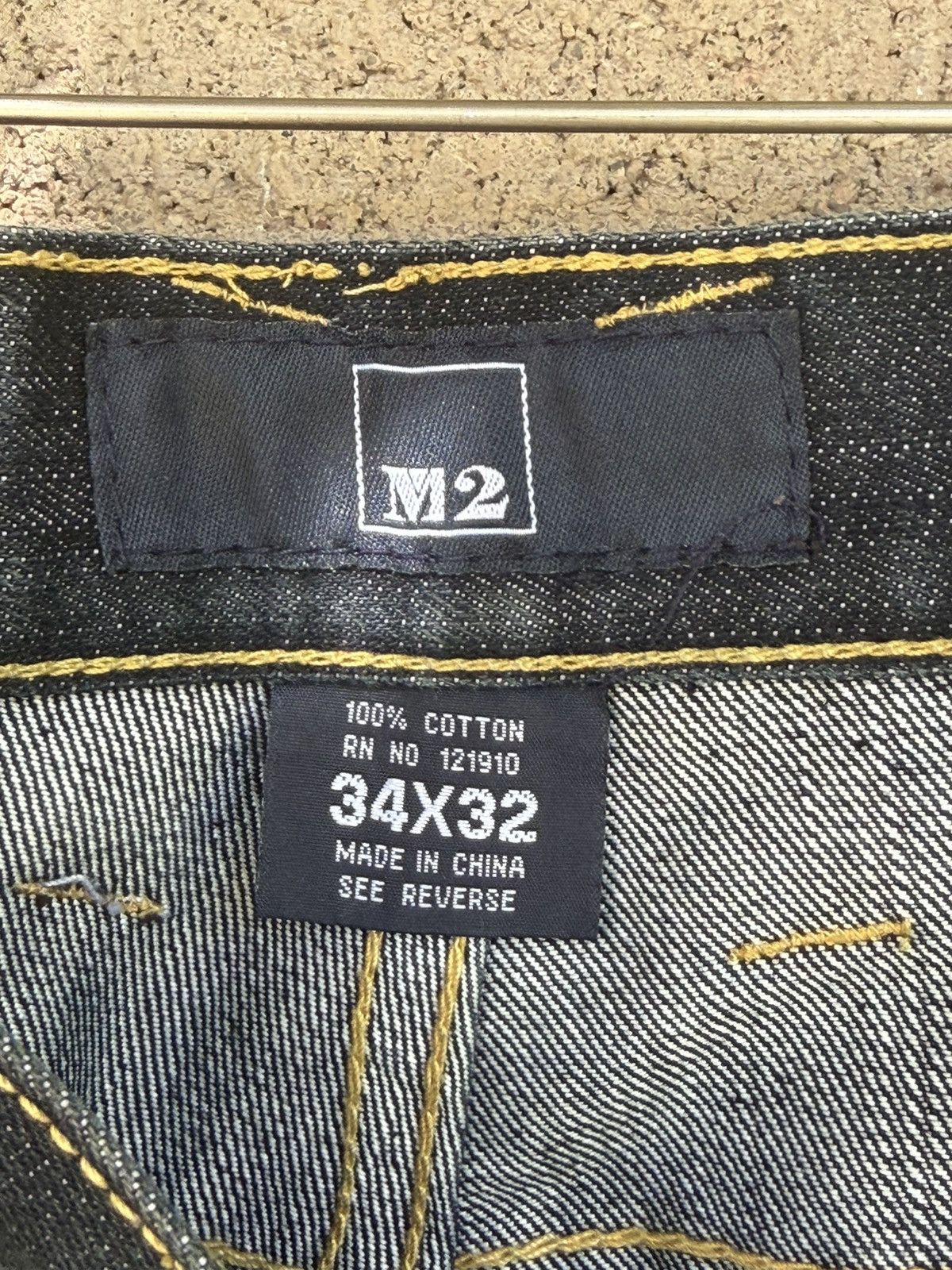 Other M2 Embroidered Dark Wash Baggy Jeans Size US 32 / EU 48 - 5 Thumbnail