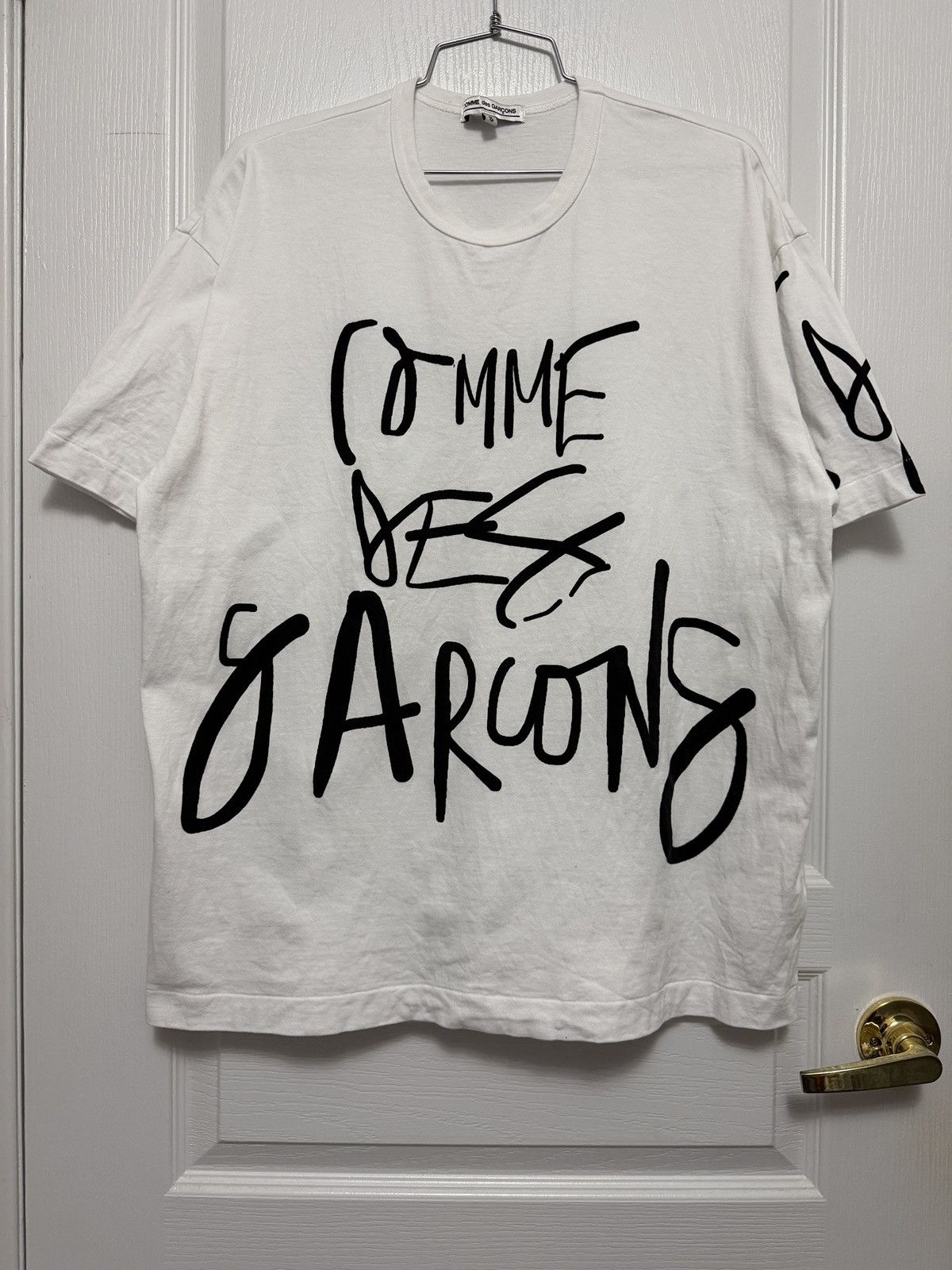 Comme Des Garcons Oversized T-Shirt - Sz S Fits Sz L in White, Men's