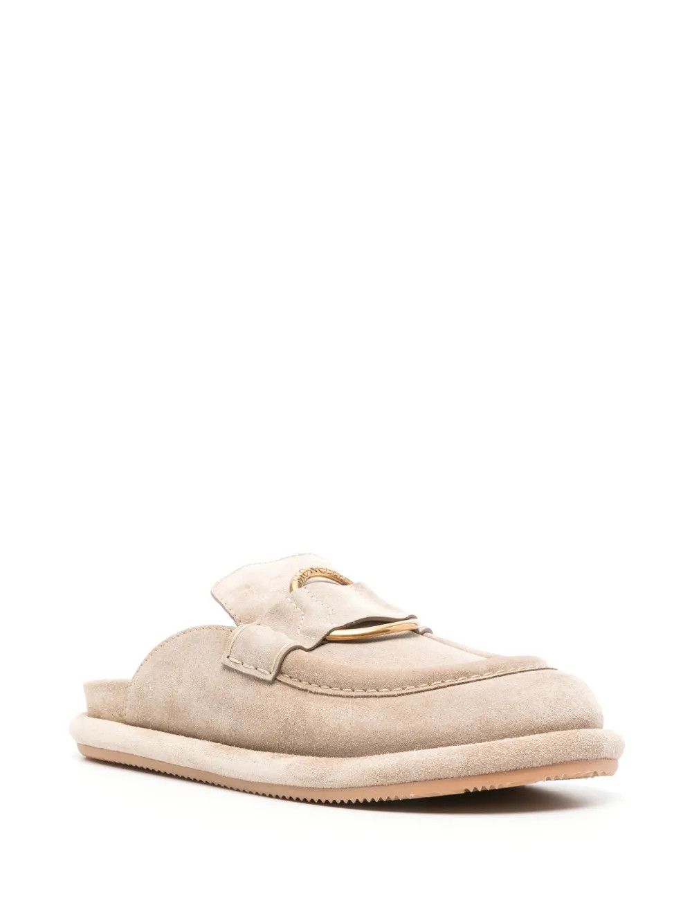 Moncler o1y1125 Leather Mules in Beige Size US 5 / IT 35 - 2 Thumbnail
