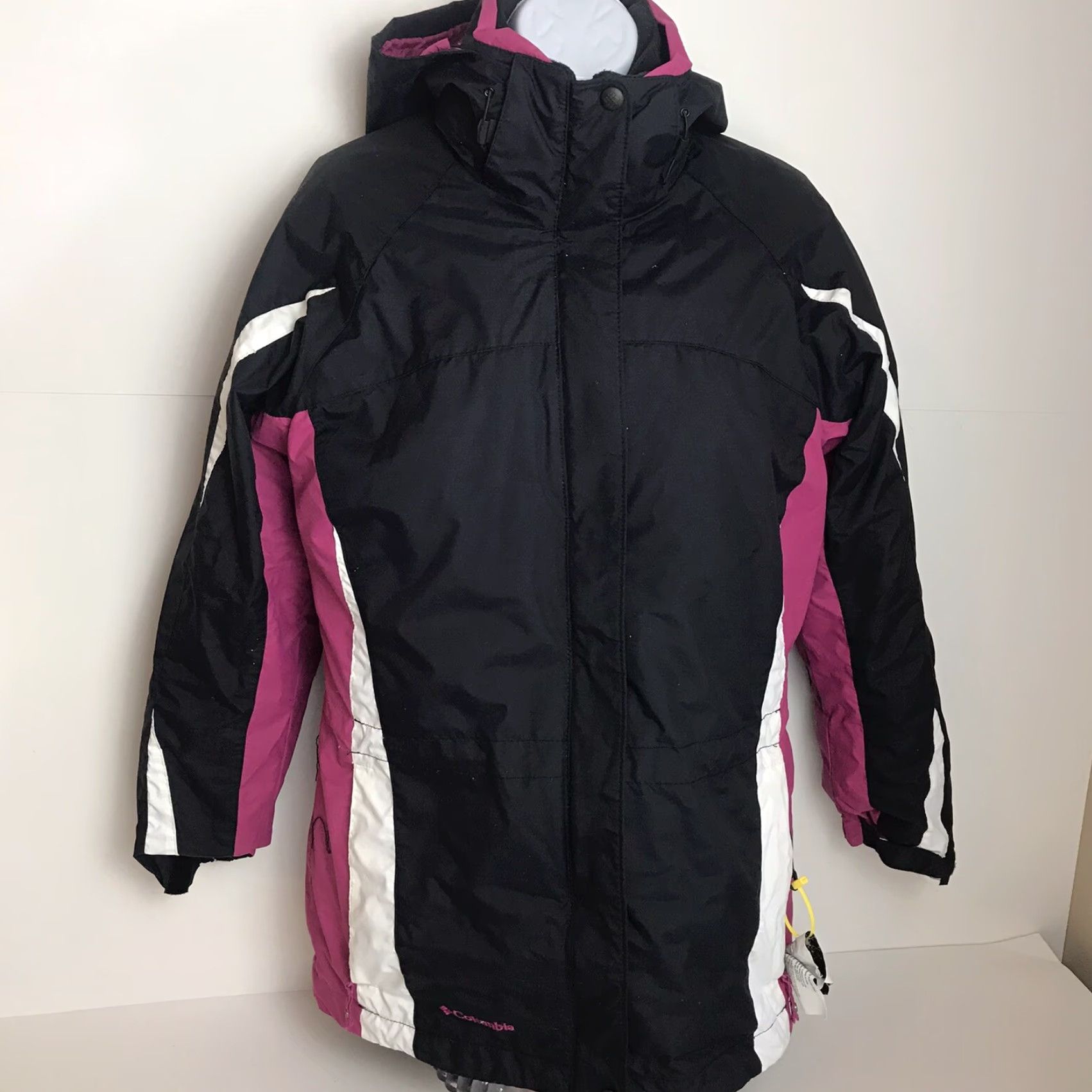 Columbia Interchange Gorpcore Puffer Jacket Womens S Black Pink Ski Winter