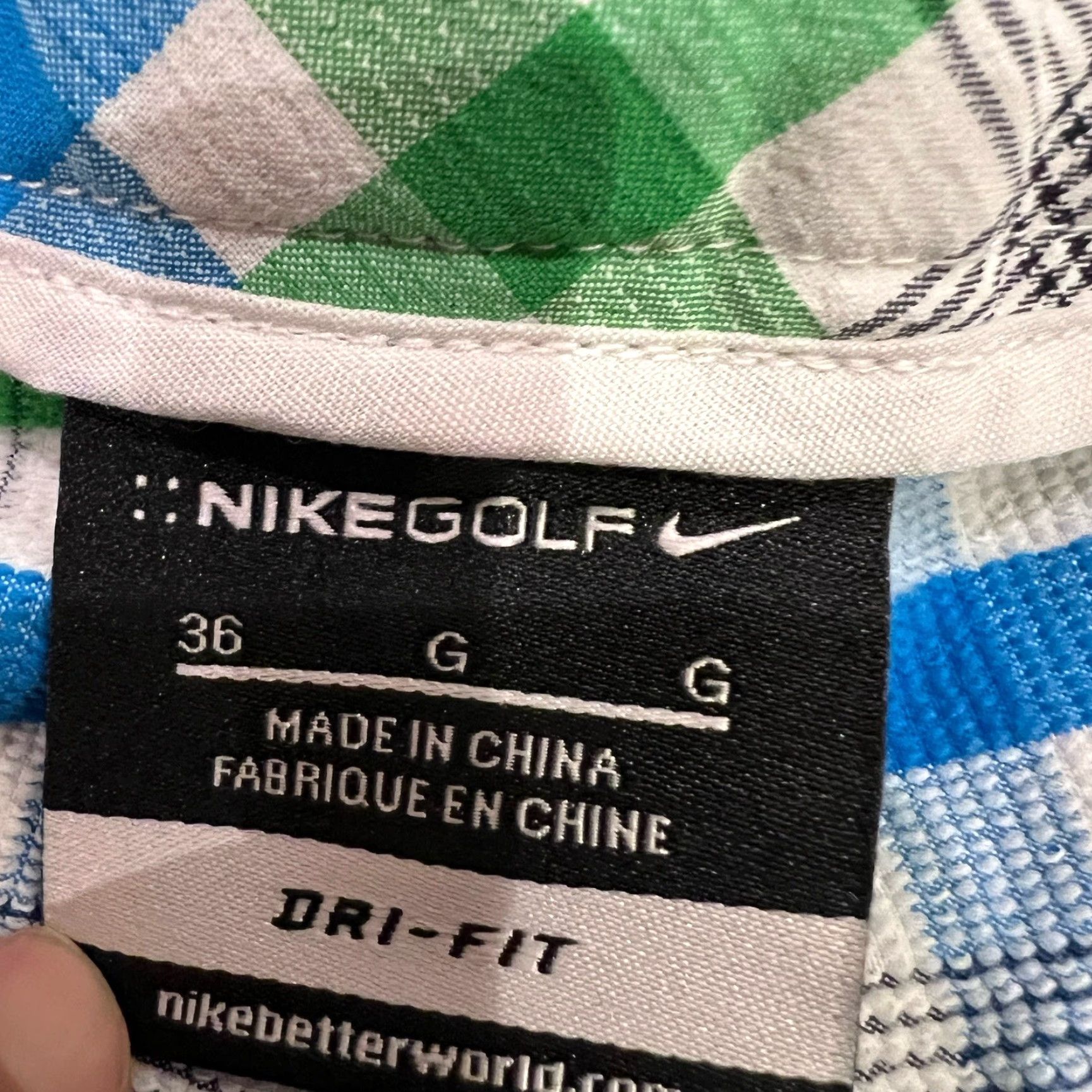 Nike Nike Golf Shorts Dri-Fit Bermuda Mens 36 Green Plaid Gingham Casual Outdoor Preppy 11in Inseam Mens Size US 36 / EU 52 - 2 Thumbnail