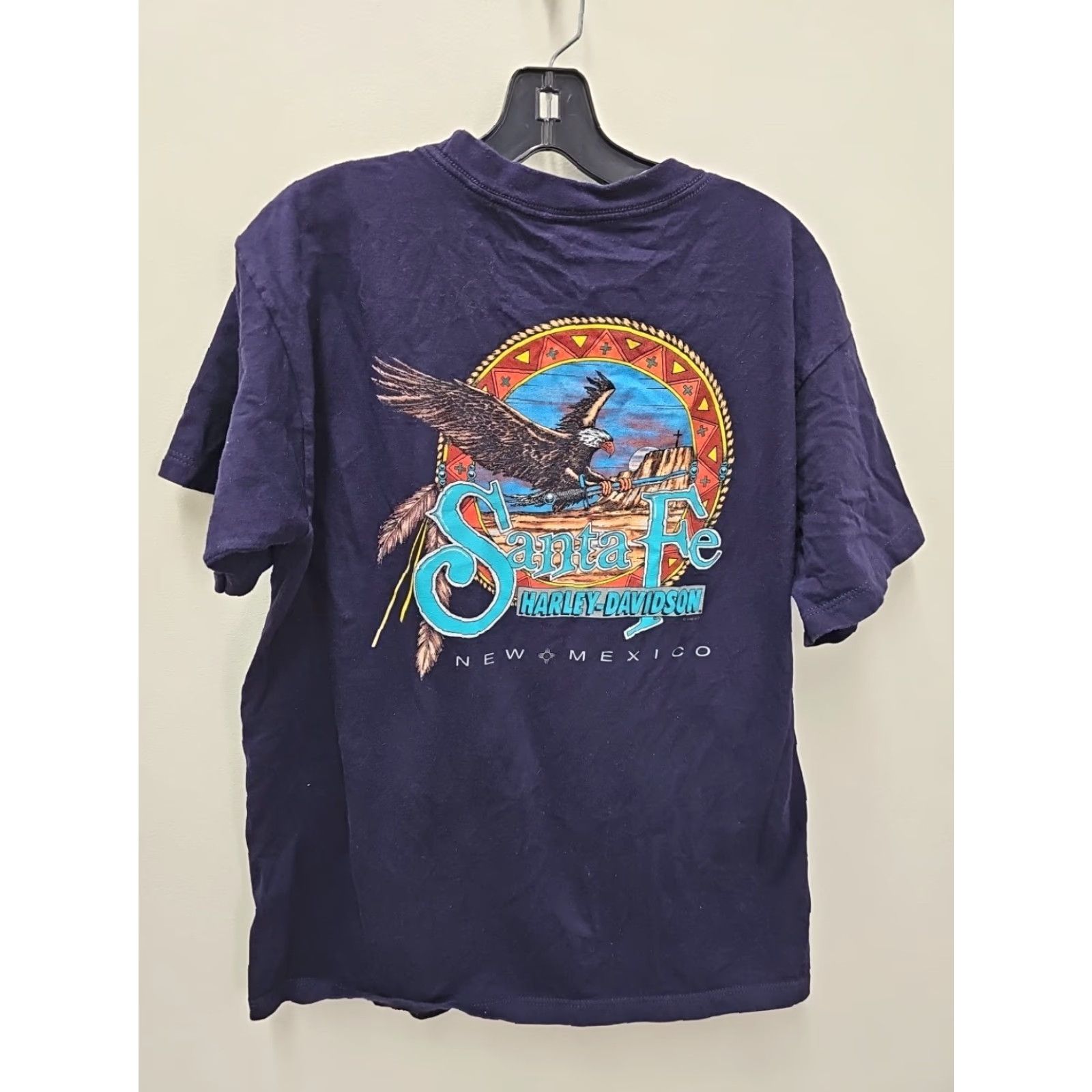 Harley Davidson VINTAGE Harley-Davidson Santa Fe Biker Shirt Eagle L Purple Womens Men? Size US L / EU 52-54 / 3 - 5 Thumbnail